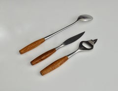 Early JHQ Dansk Design 3-Piece Teak Handled Barware Set