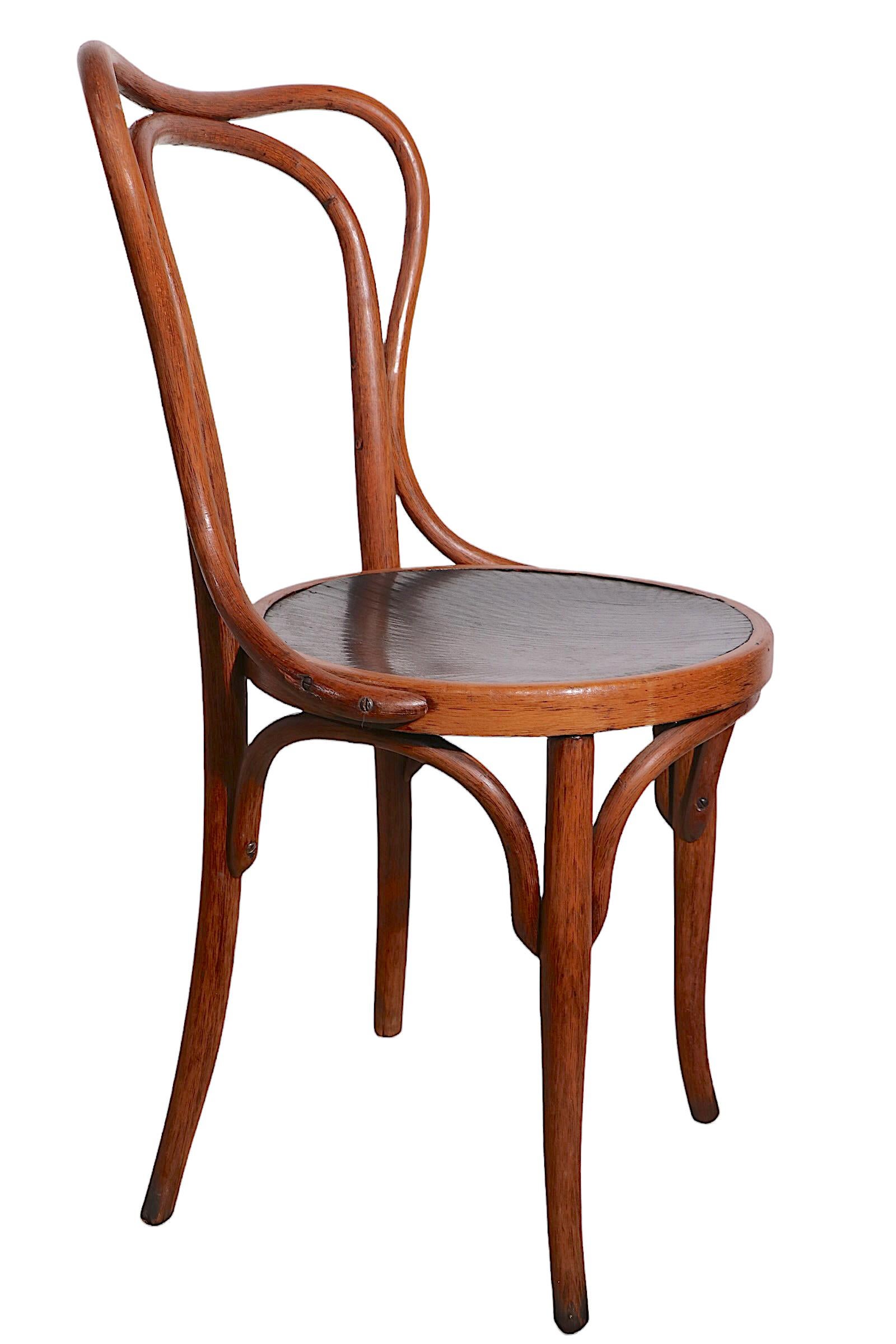 Early JJ Kohn Secessionist Bentwood Dining Side Cafe Chair Made in Austria 4