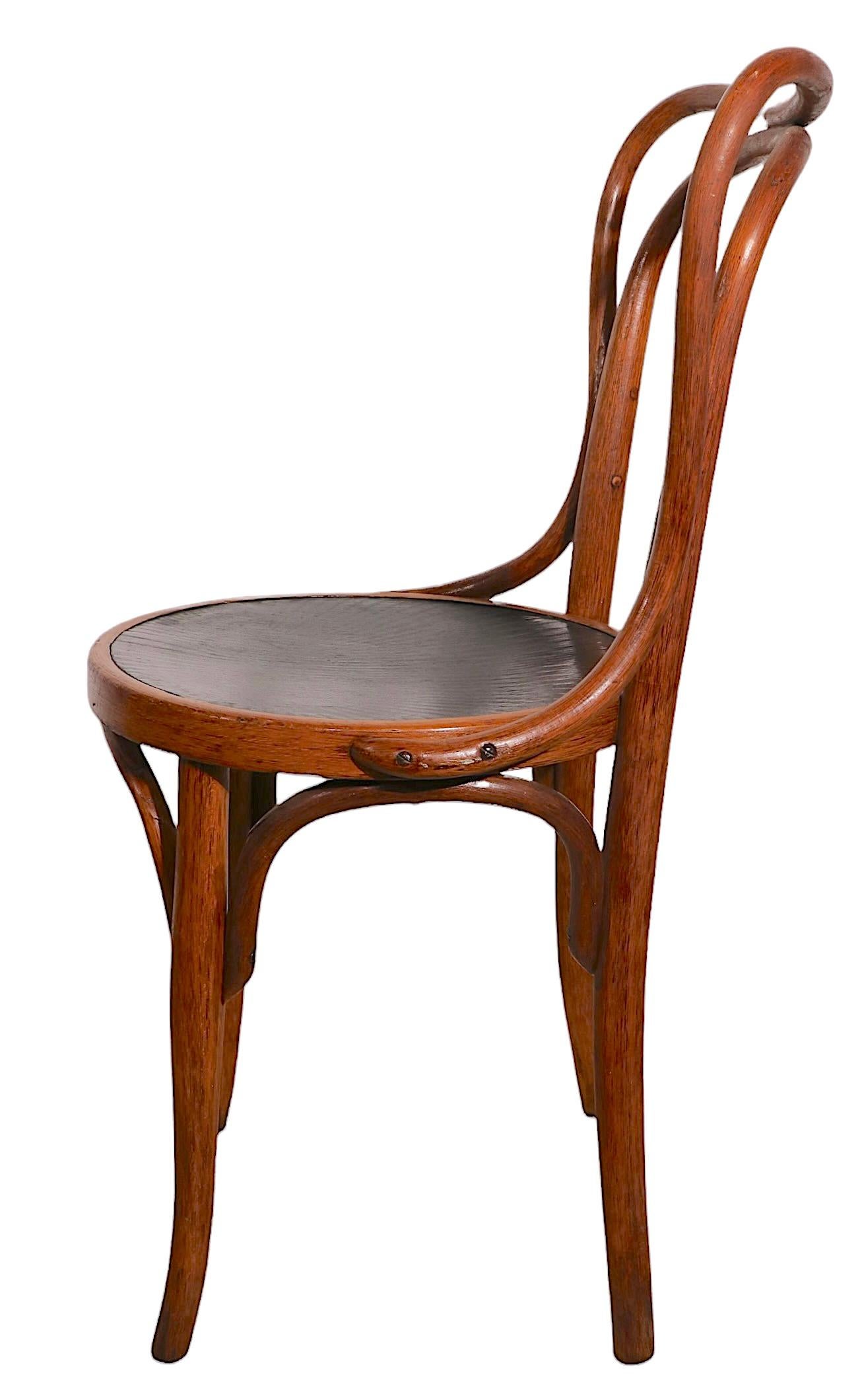 19th Century Early JJ Kohn Secessionist Bentwood Dining Side Cafe Chair Made in Austria