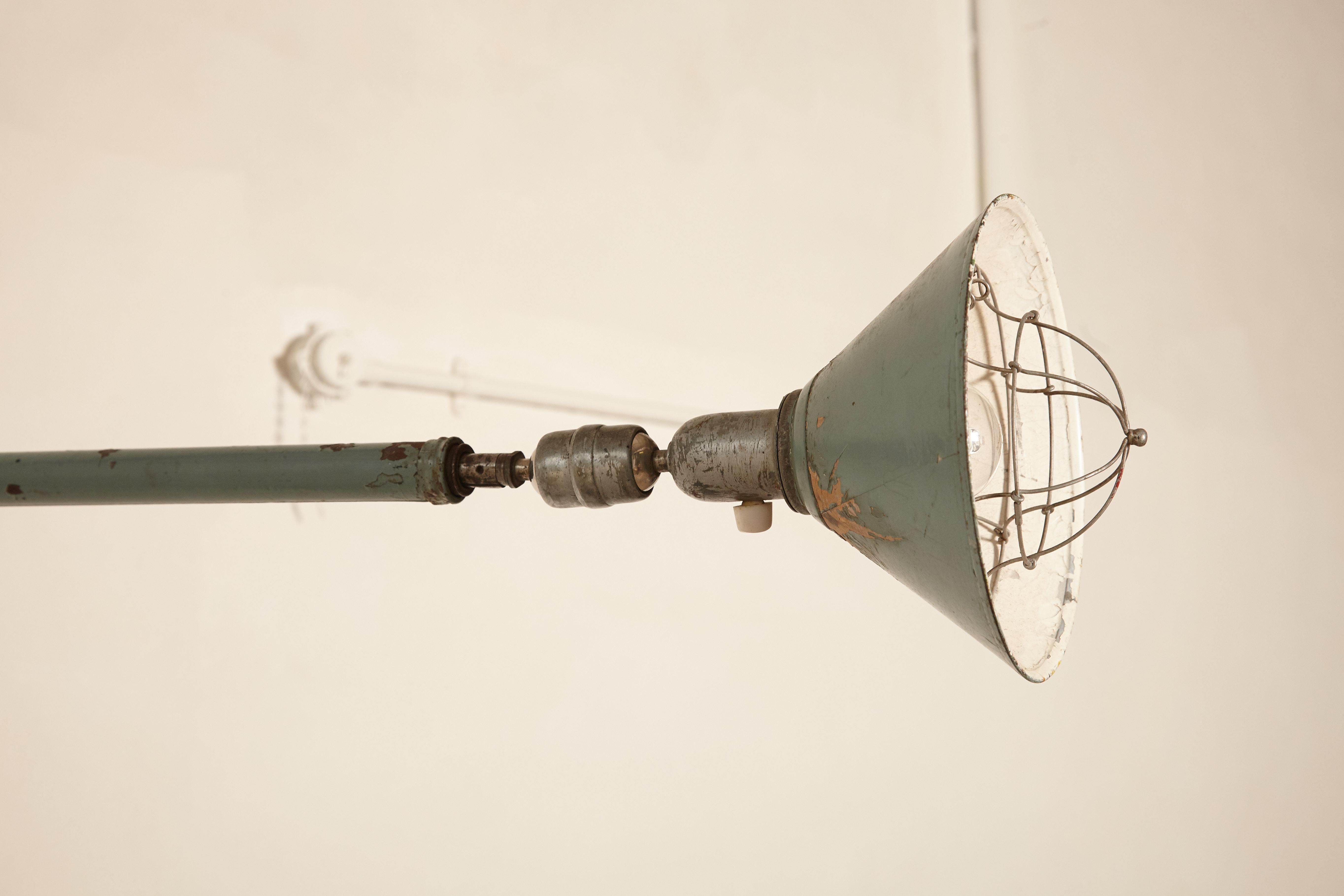 Early Johan Petter Johansson Industrial Triplex Telescopic Lamp, Sweden, 1910s 6