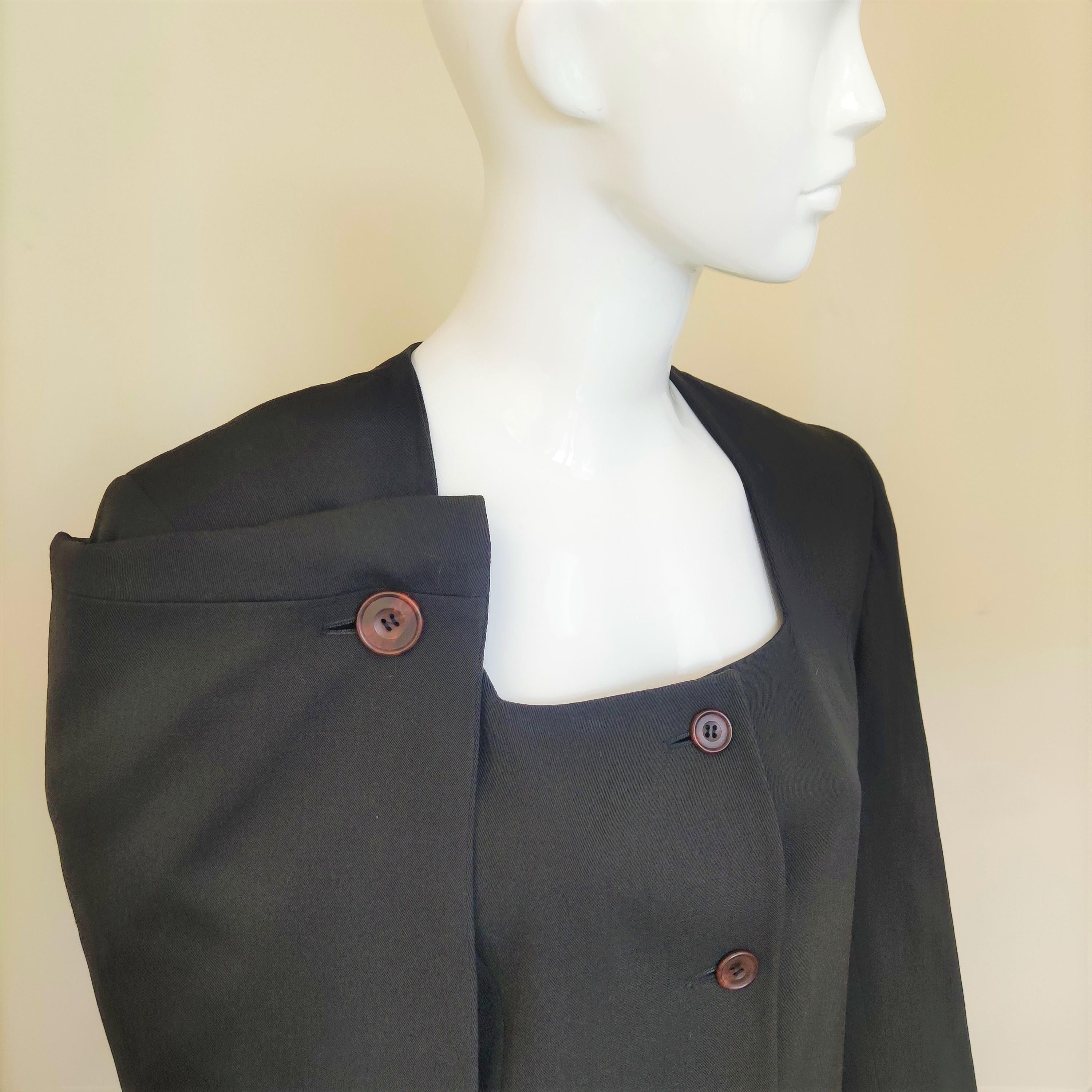 Early John Galliano Cape Collar Wrap Vintage Britain London Blazer Kimono Jacket For Sale 6