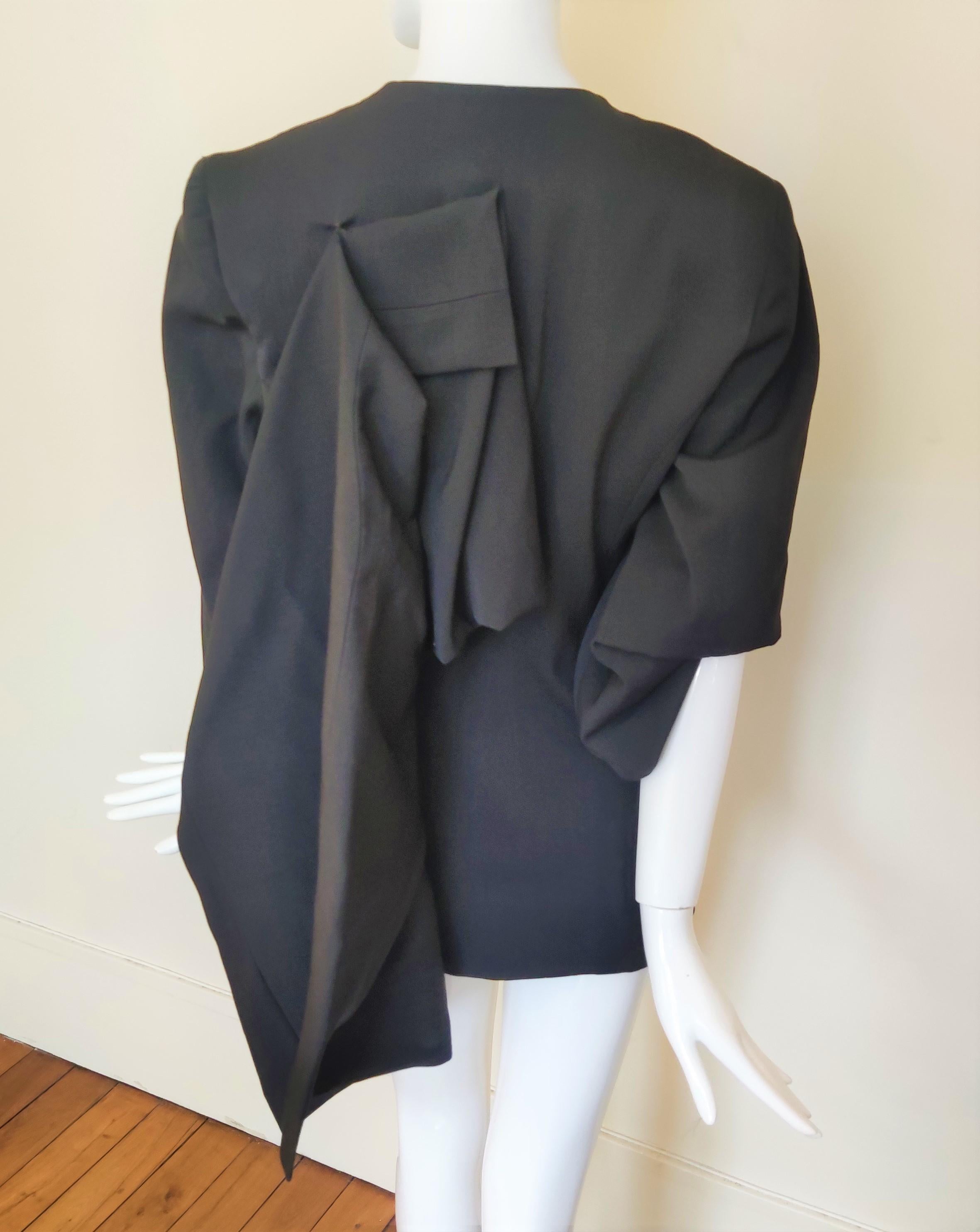 Early John Galliano Cape Collar Wrap Vintage Britain London Blazer Kimono Jacket For Sale 12
