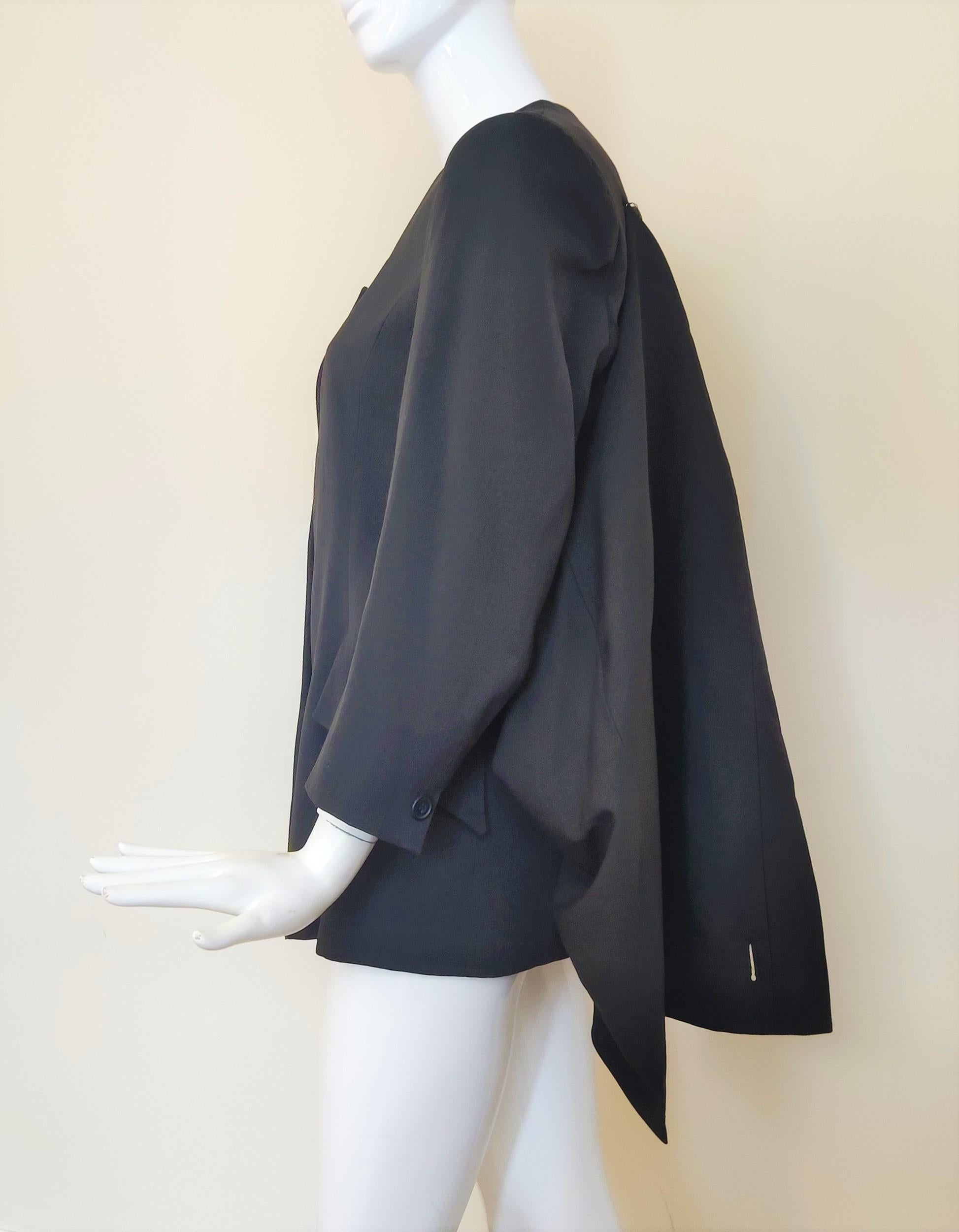 Early John Galliano Cape Collar Wrap Vintage Britain London Blazer Kimono Jacket For Sale 13