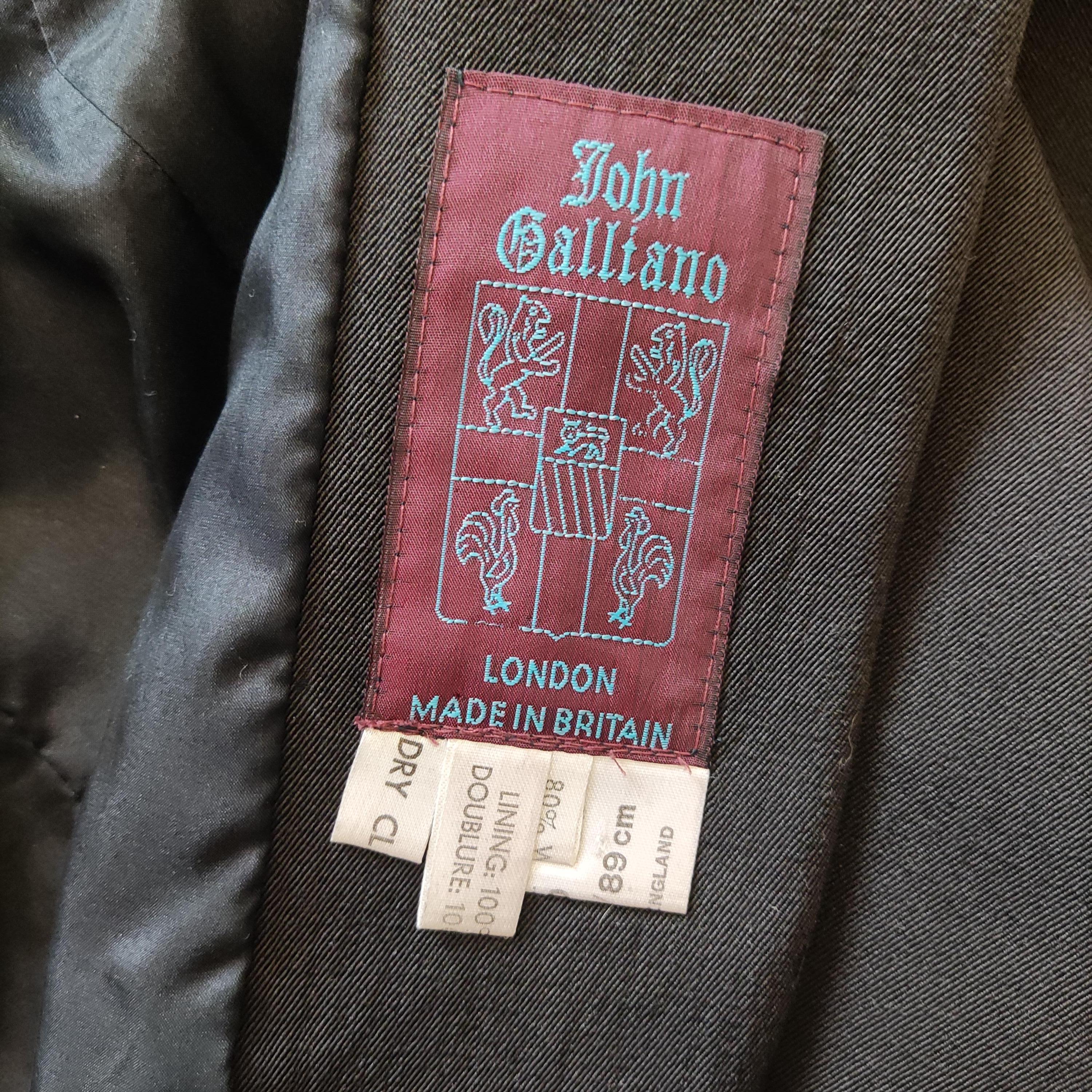 Early John Galliano Cape Collar Wrap Vintage Britain London Blazer Kimono Jacket For Sale 14