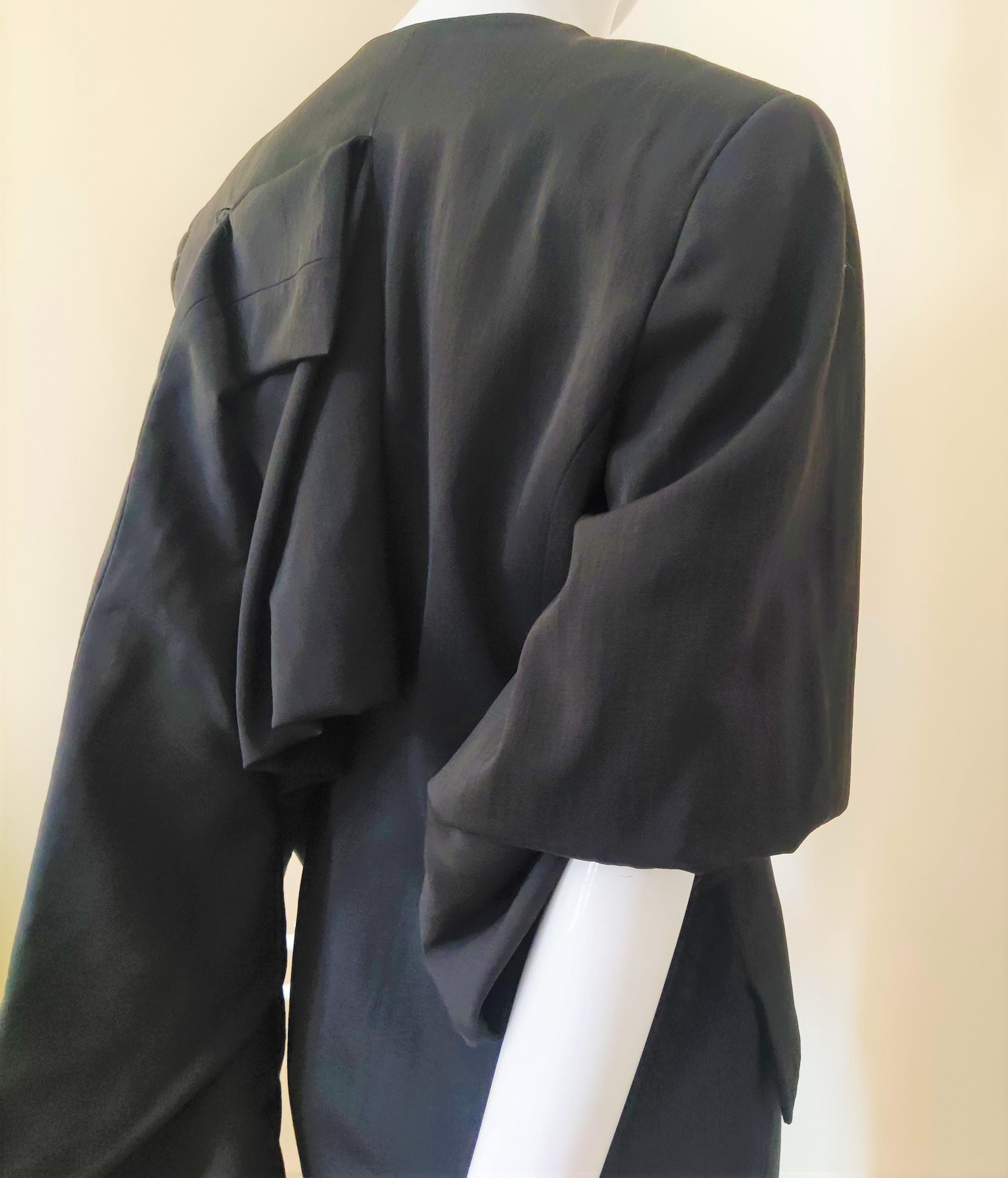 Early John Galliano Cape Collar Wrap Vintage Britain London Blazer Kimono Jacket For Sale 4
