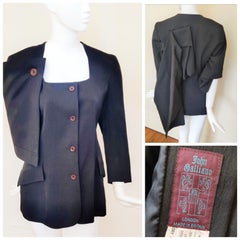 Early John Galliano Cape Collar Wrap Vintage Britain London Blazer Kimono Jacket