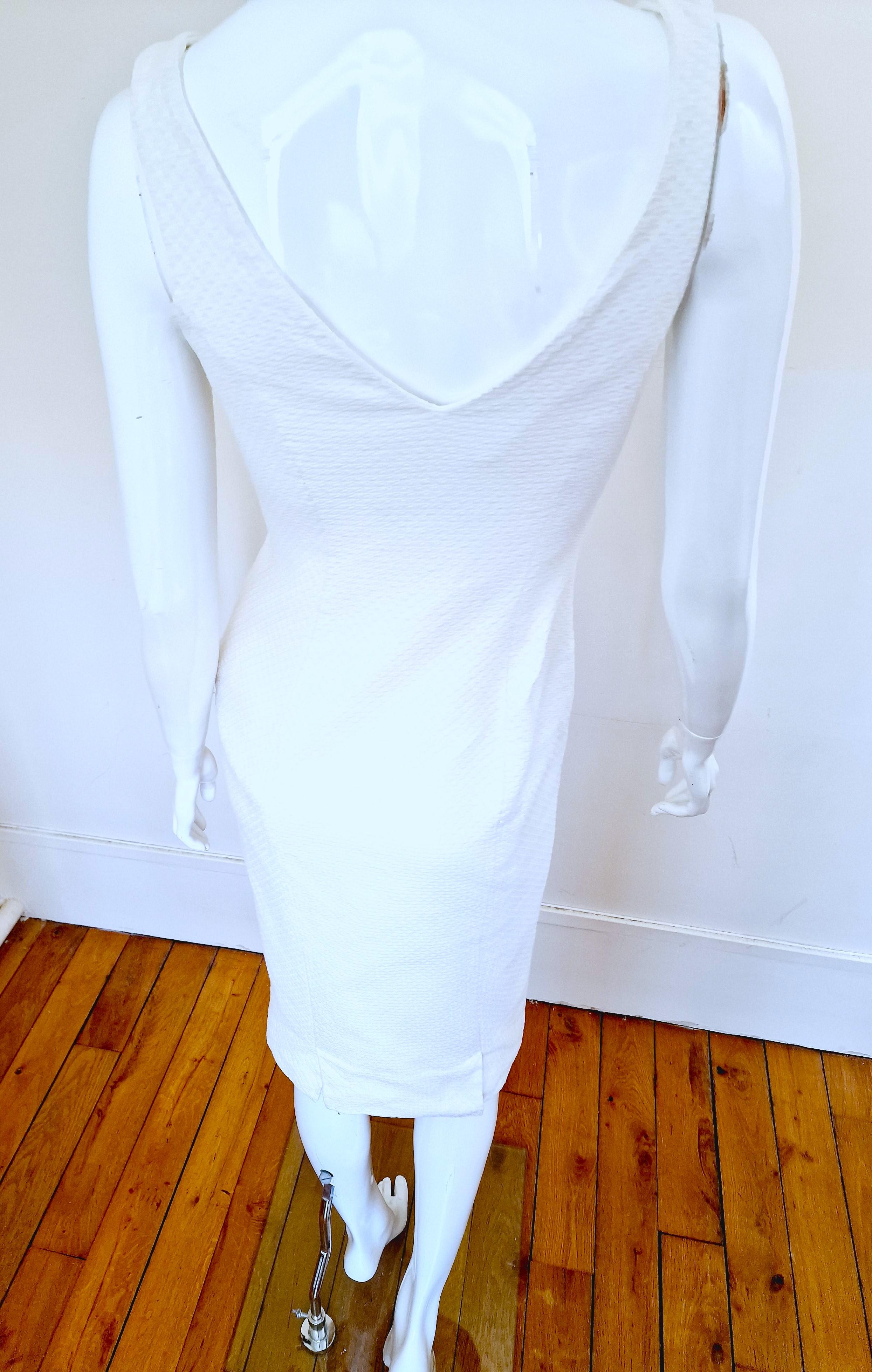 Early John Galliano Vintage White Blazer Evening Jacket Ensemble Dress Set Suit For Sale 3
