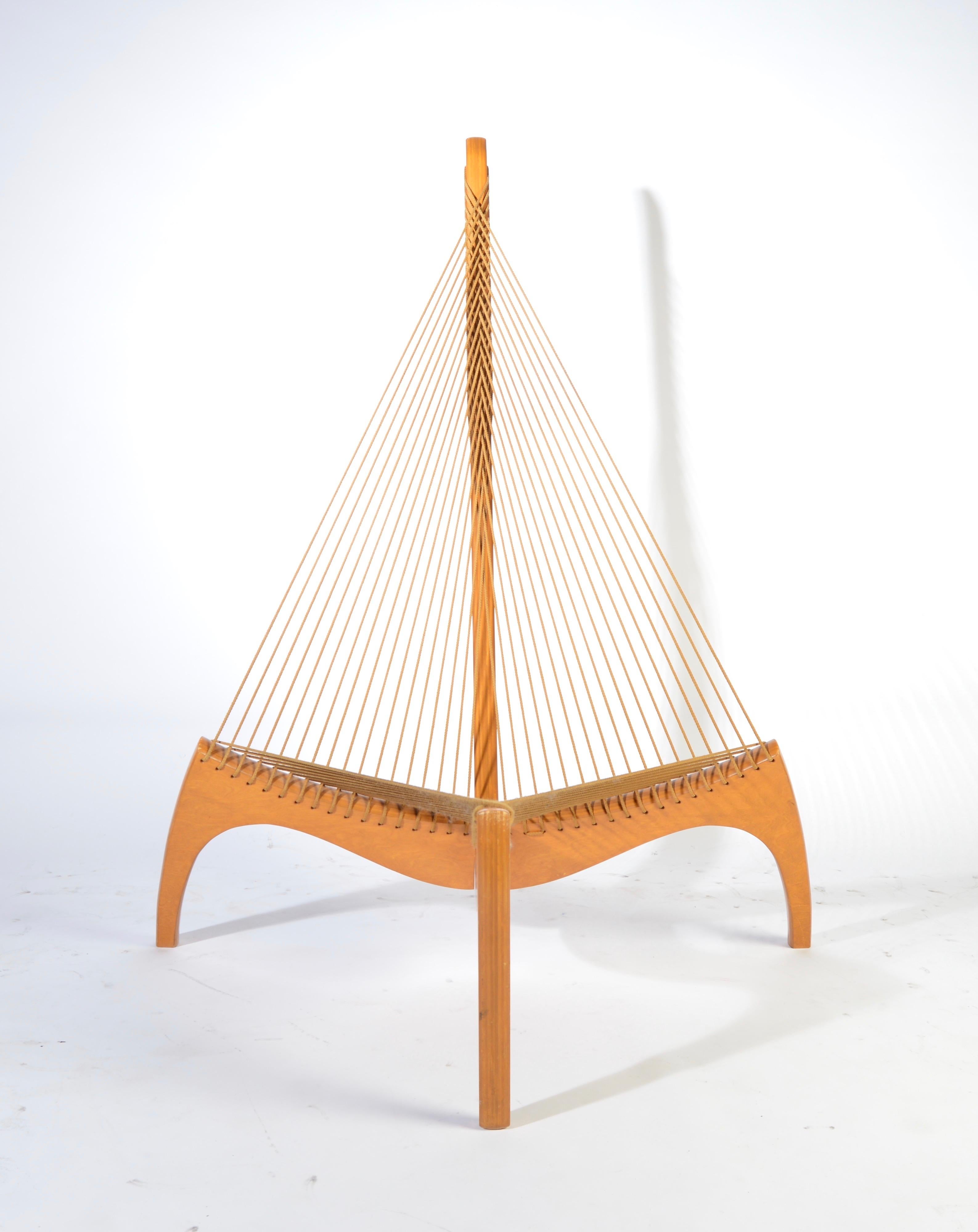 Scandinavian Modern Early Jorgen Hovelskov, Christensen & Larsen Harp Chair, 1963