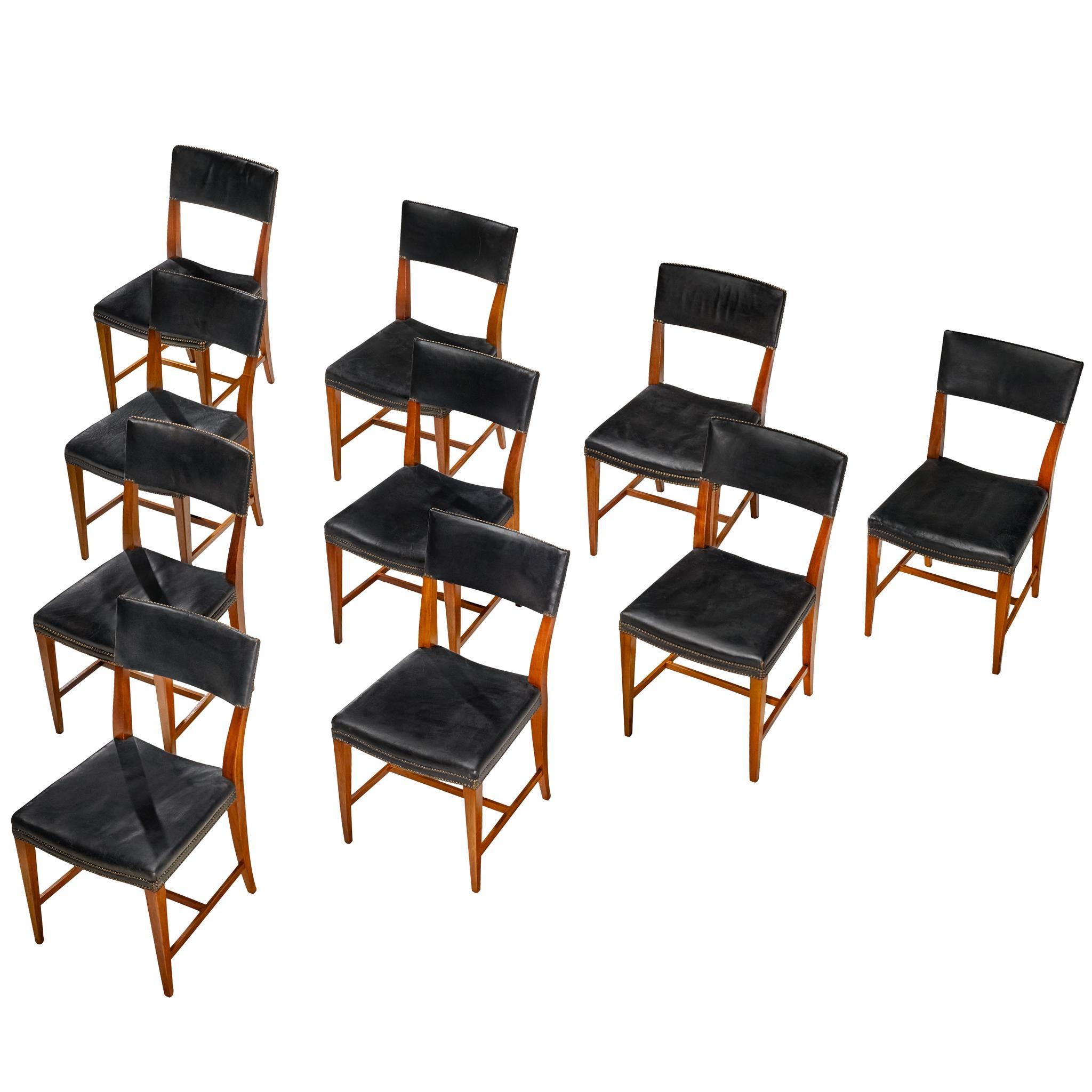Early Josef Frank for Svenskt Tenn '695' Dining Chairs in Walnut