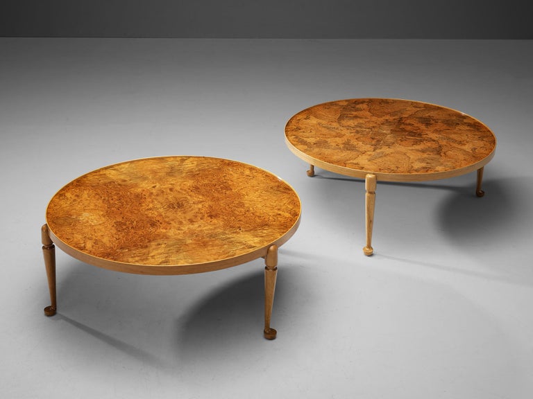 Early Josef Frank for Svenskt Tenn 'Model 2139' Coffee Table in Walnut Burl For Sale 2
