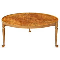 Early Josef Frank for Svenskt Tenn 'Model 2139' Coffee Table in Walnut Burl