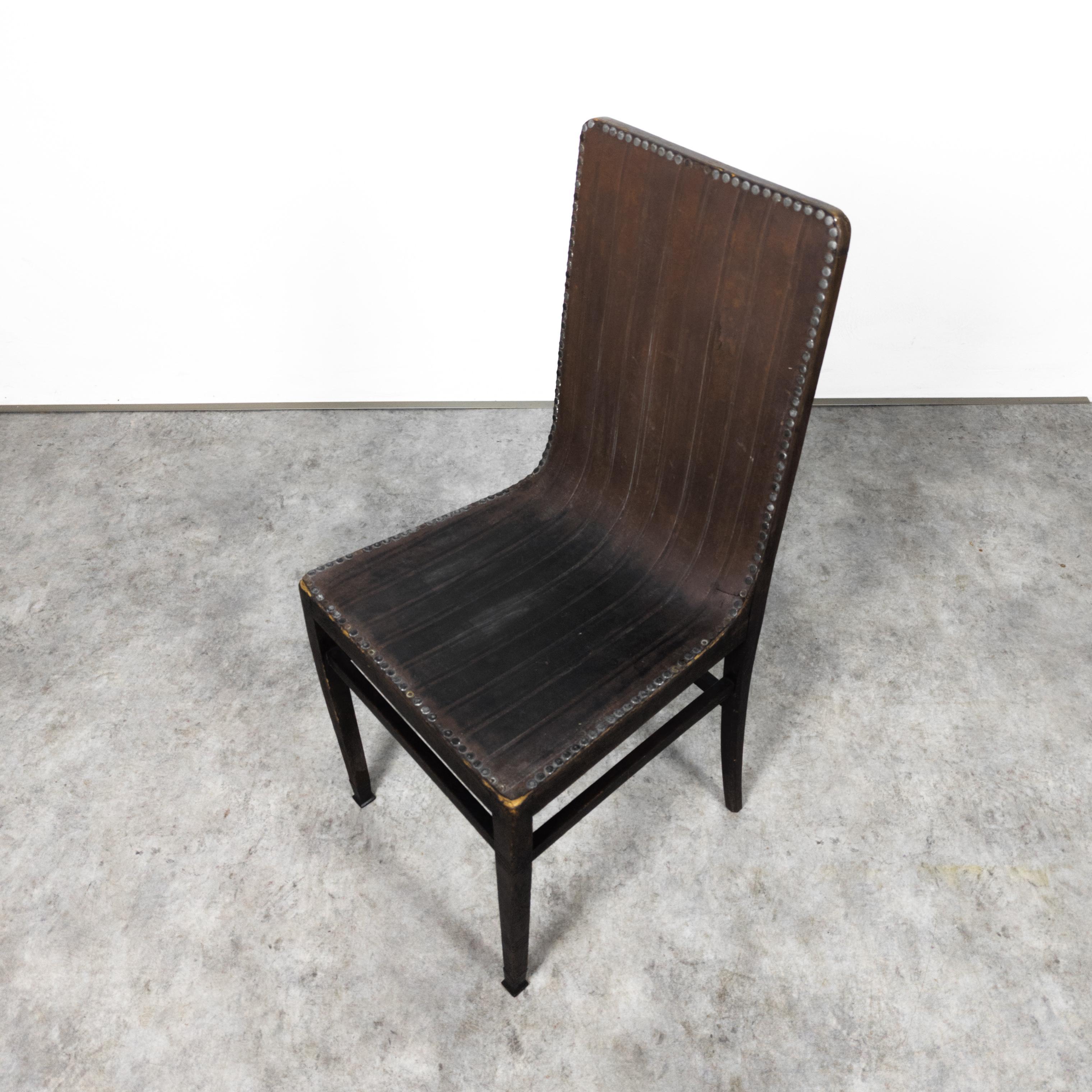 Brass Early Josef Urban chair No. 405 For Sale