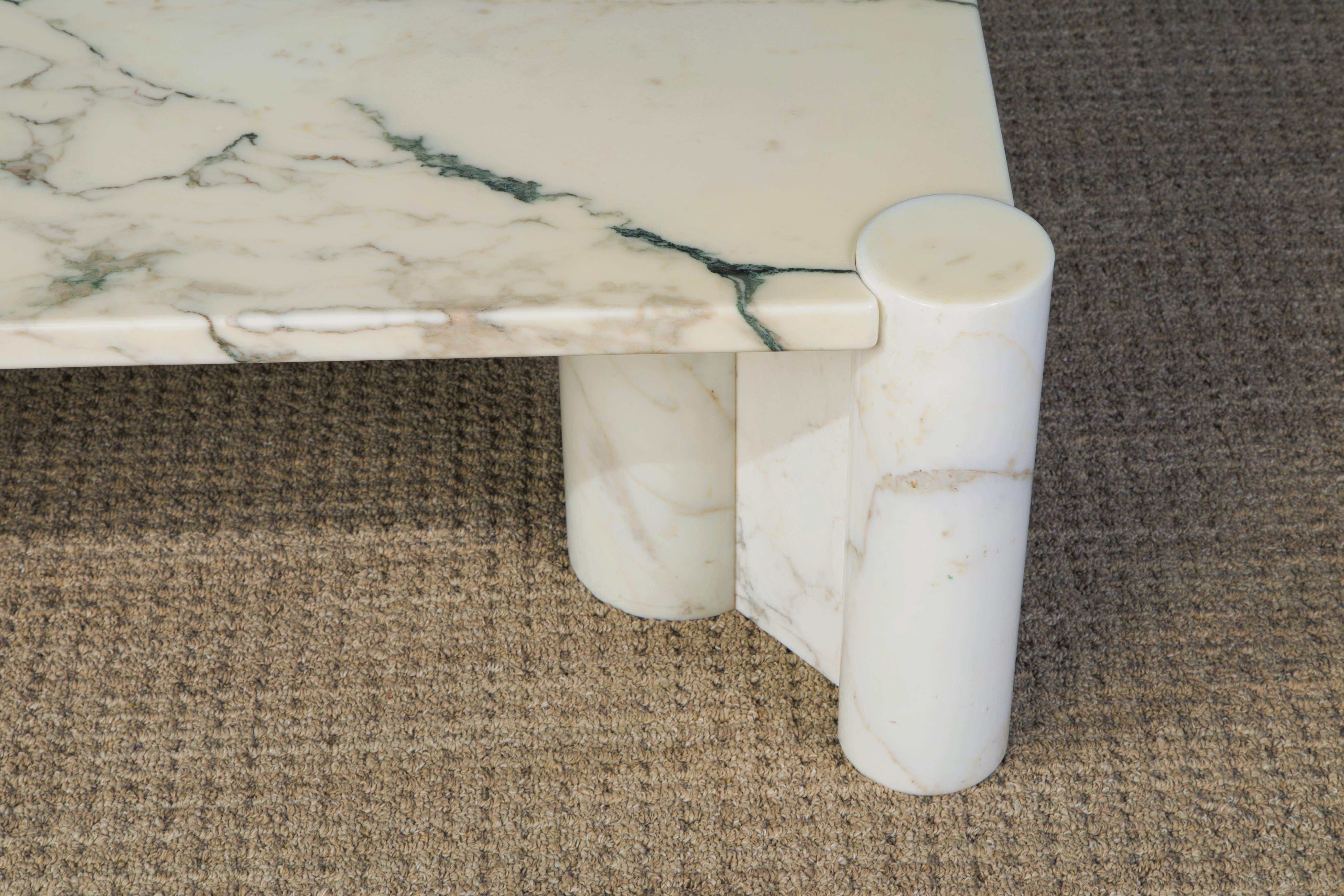 Late 20th Century Early Jumbo Table in Golden Calacatta by Gae Aulenti for Knoll International