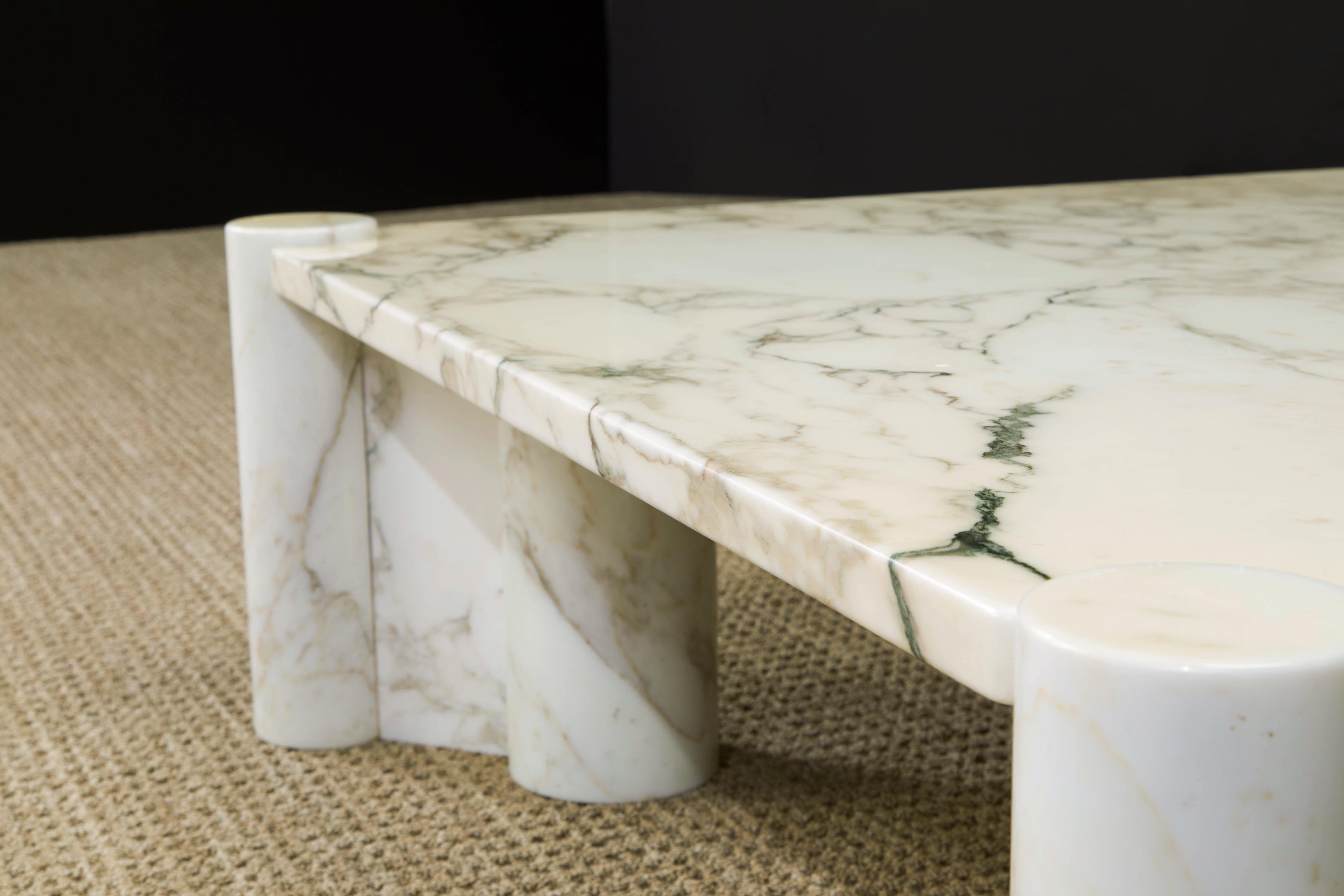 Marble Early Jumbo Table in Golden Calacatta by Gae Aulenti for Knoll International 