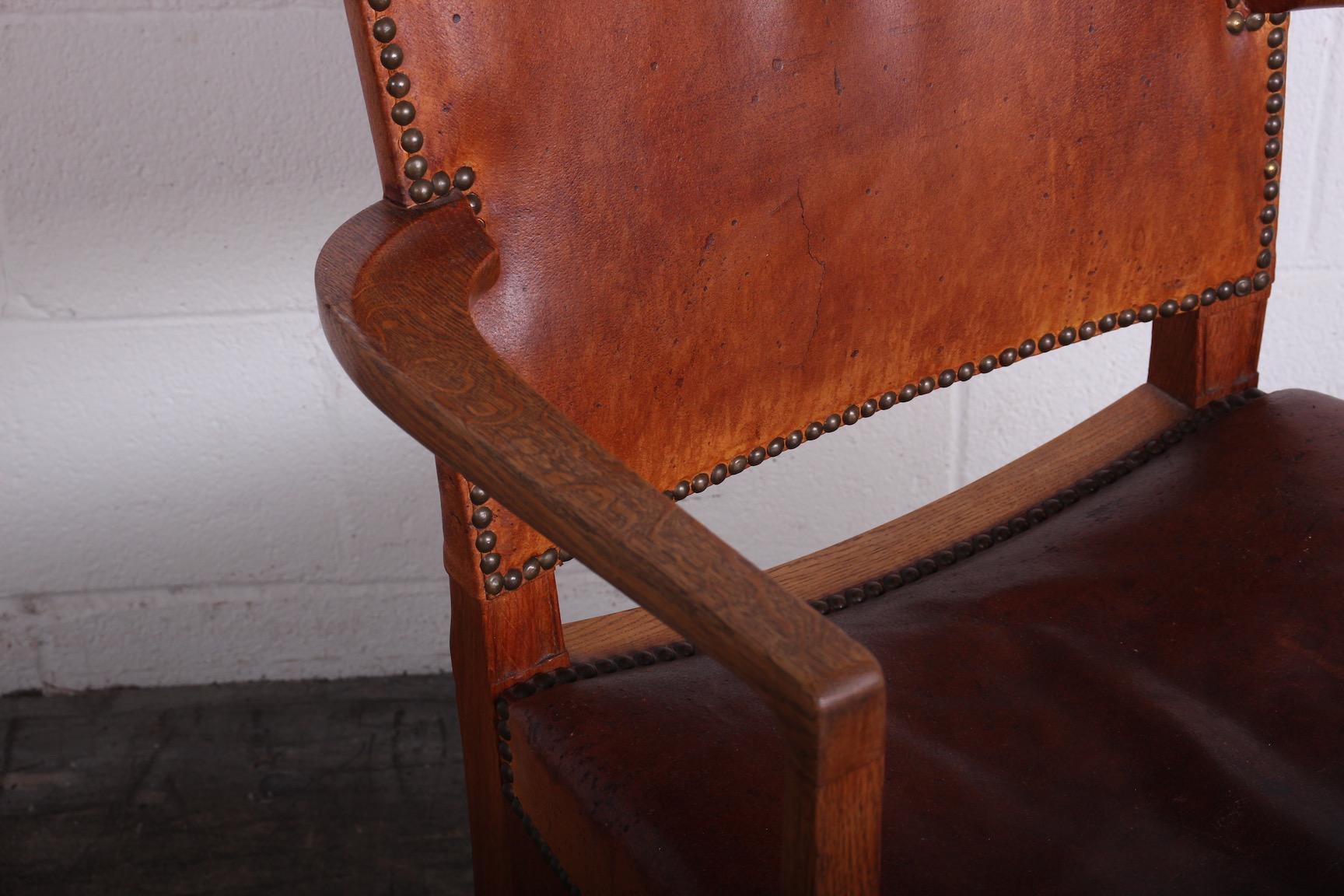 Early Kaare Klint 'Red Chair' in Oak for Rud. Rasmussen In Good Condition In Dallas, TX