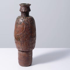 Frühe Ken Price Figurale Skulptur / Gefäß, 19"H