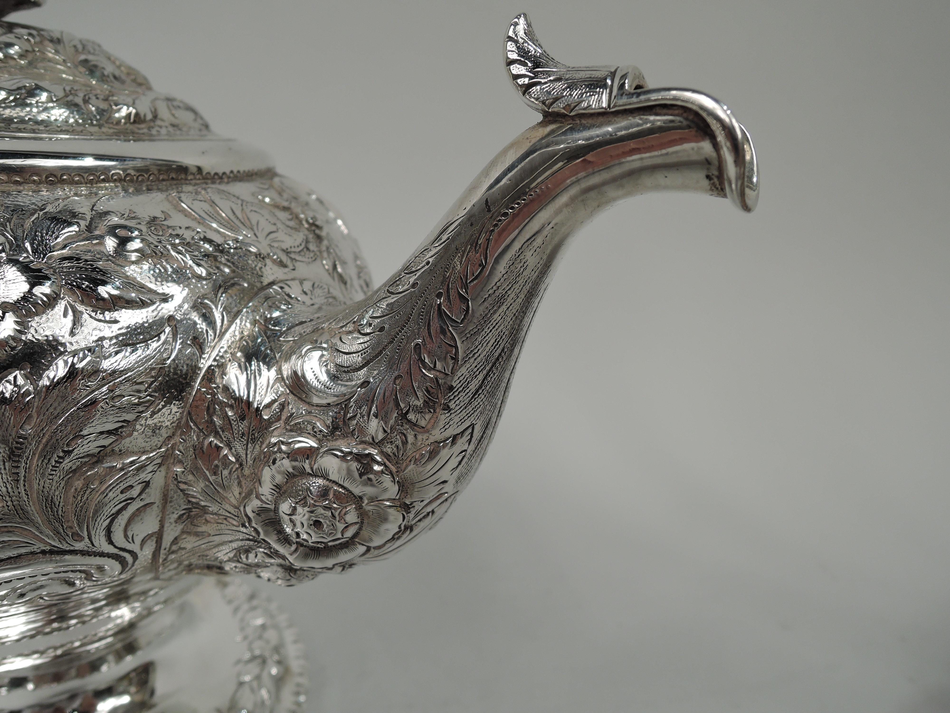 Early Kirk Classical Silver Teapot with Assay Marks 1