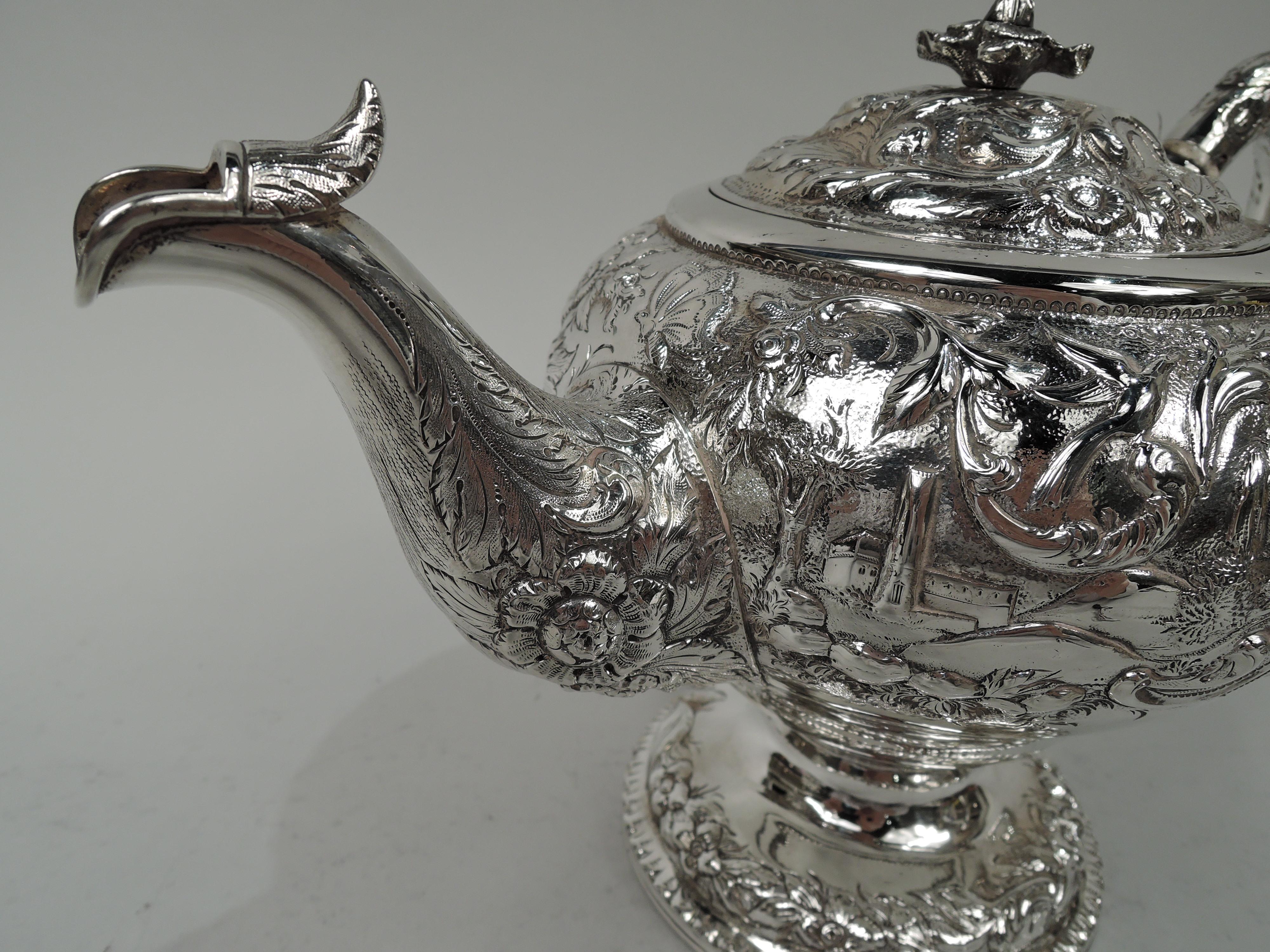 Early Kirk Classical Silver Teapot with Assay Marks 2