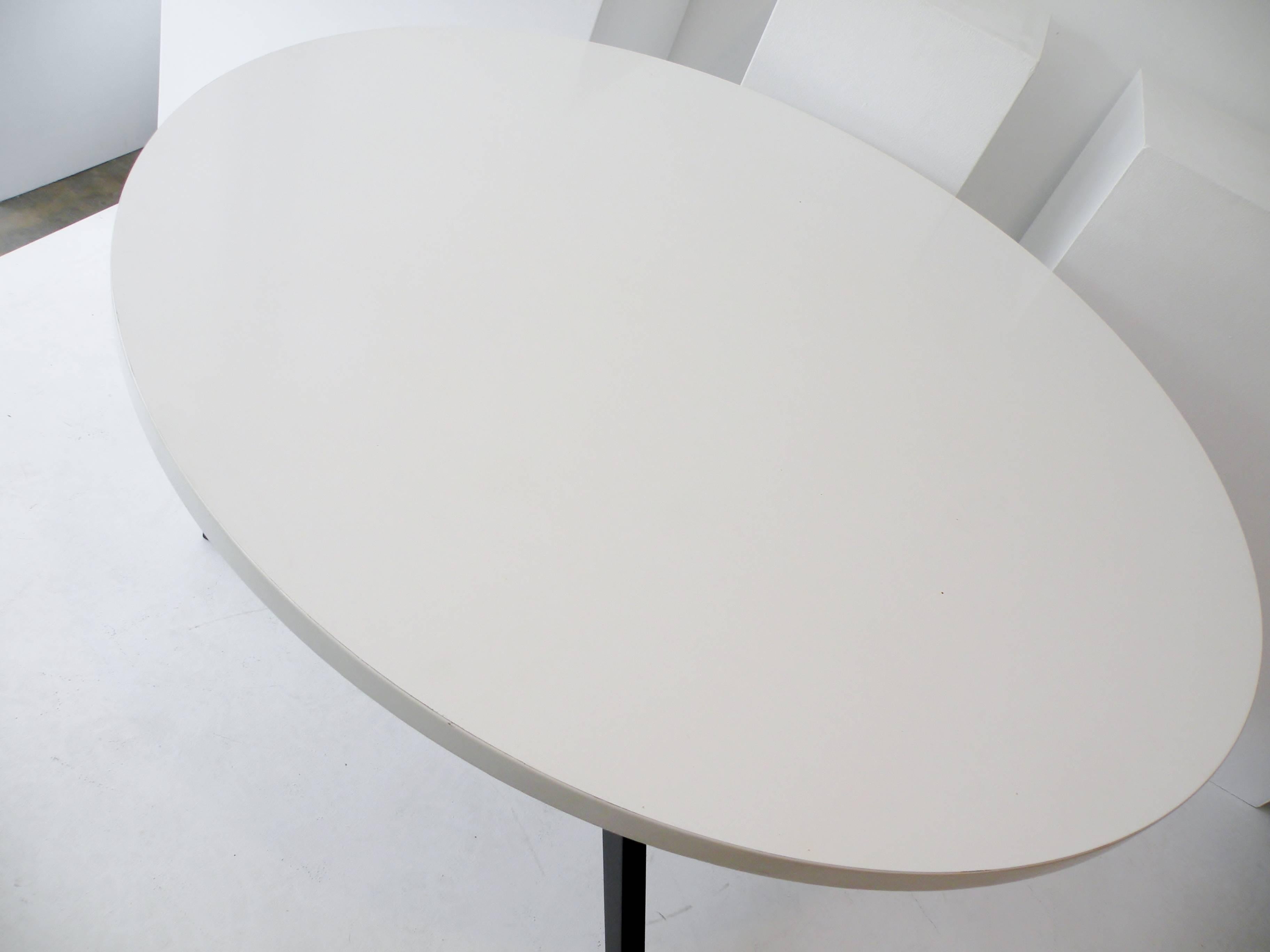 Early Knoll Hans Bellmann Round Popsicle Dining Table In Good Condition In Denver, CO