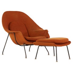 Early Knoll Mid-Century Womb Chair with Ottoman