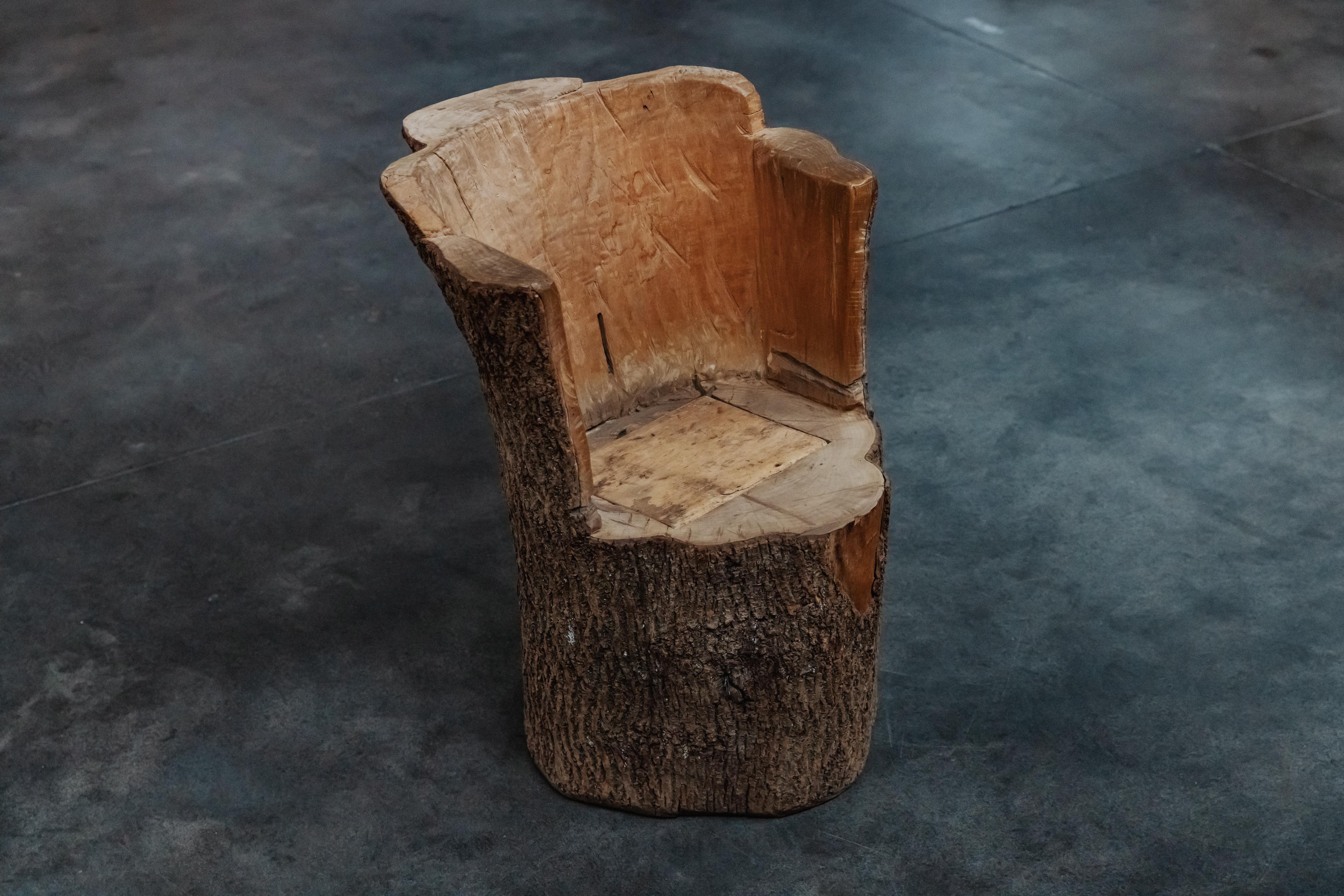 Early Kubb Stool Chair From France, Circa 1920 In Good Condition For Sale In Nashville, TN