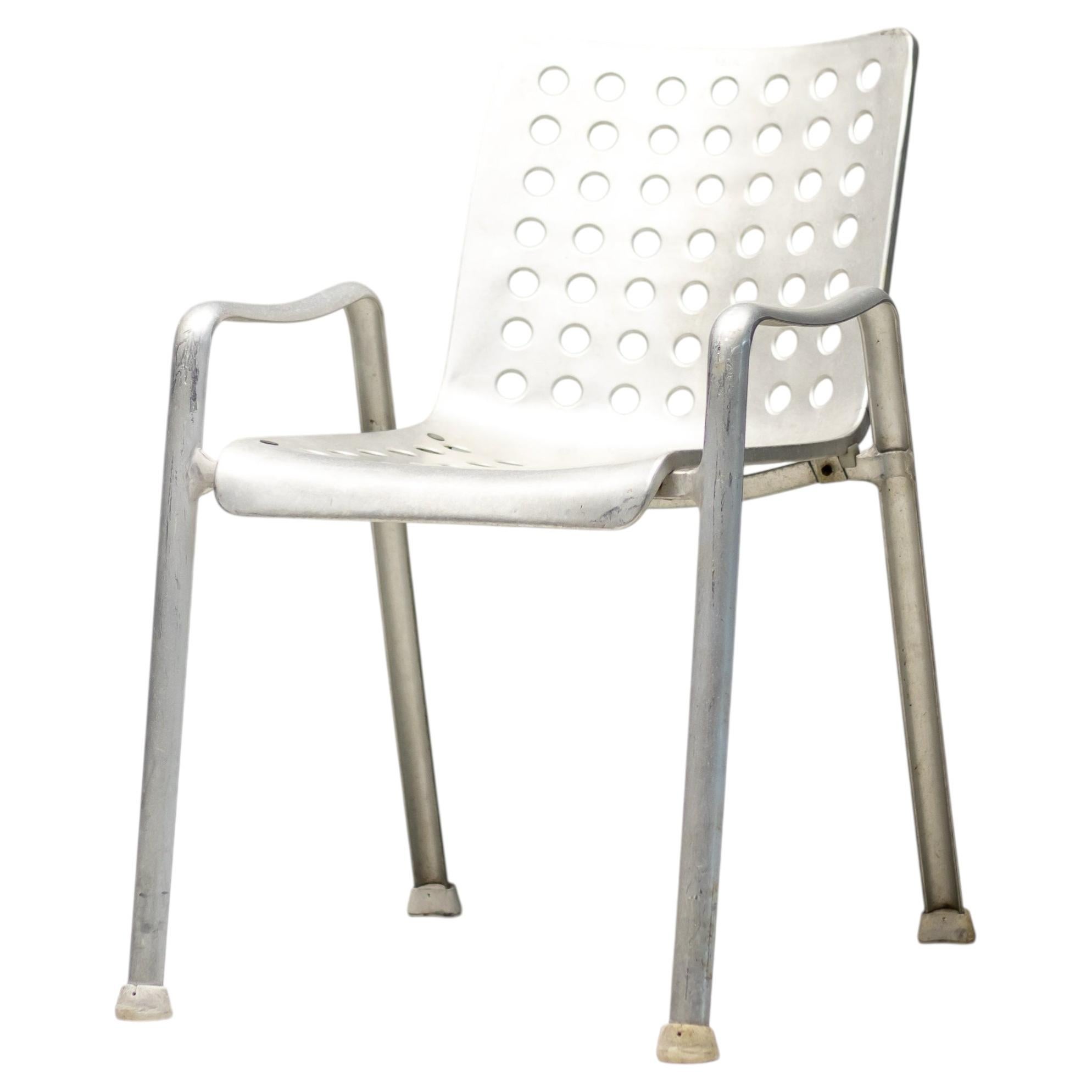 Silla apilable de aluminio Landi de Hans Coray para MEWA Switzerland, años 50