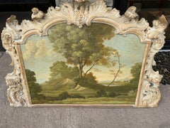 Early Landscape in Carved Boiserie Frame