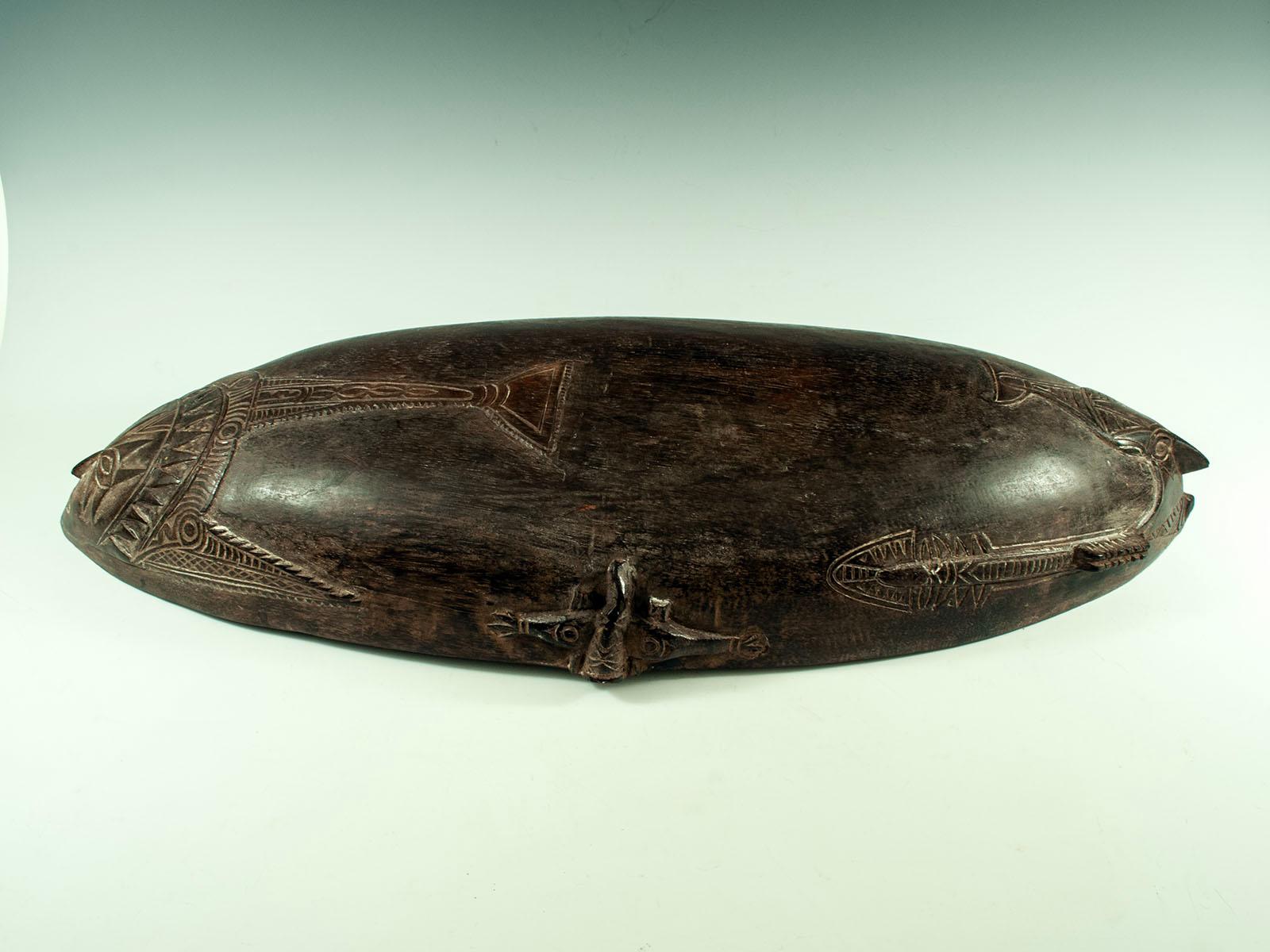 Wood Early Large Food Bowl, Tami Islands, Huon Gulf, Papua New Guinea For Sale