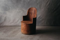 Early Large "Kubb" Chair from Sweden, circa 1850