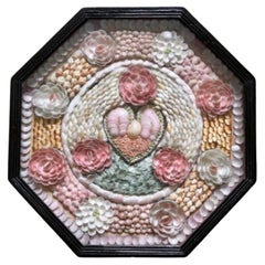Early Large Sailor's Valentine in Ebonized Case, circa 1920