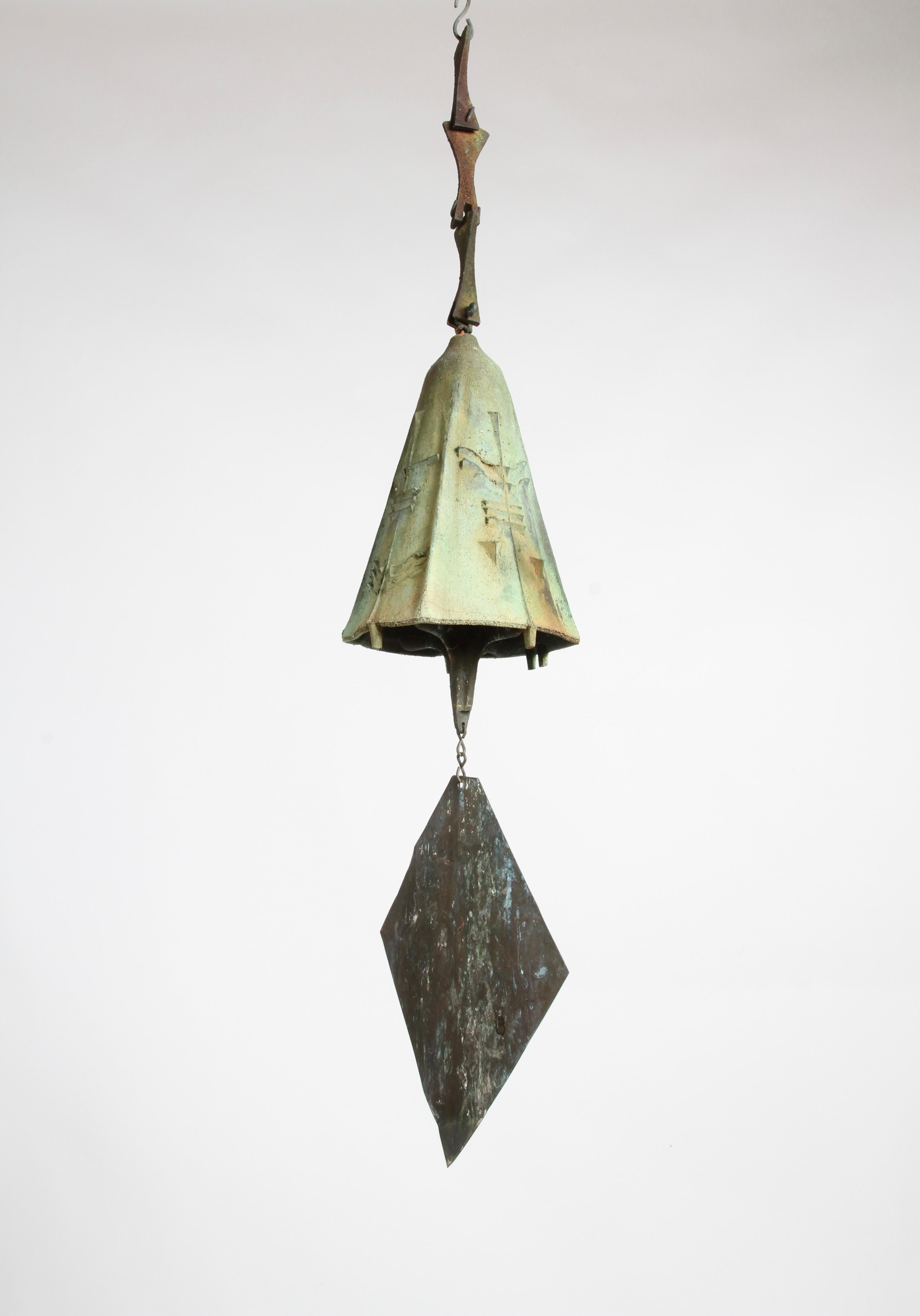 Early Large Scale Bronze Sculptural Wind Chime or Bell by Paolo Soleri - MCM For Sale 4