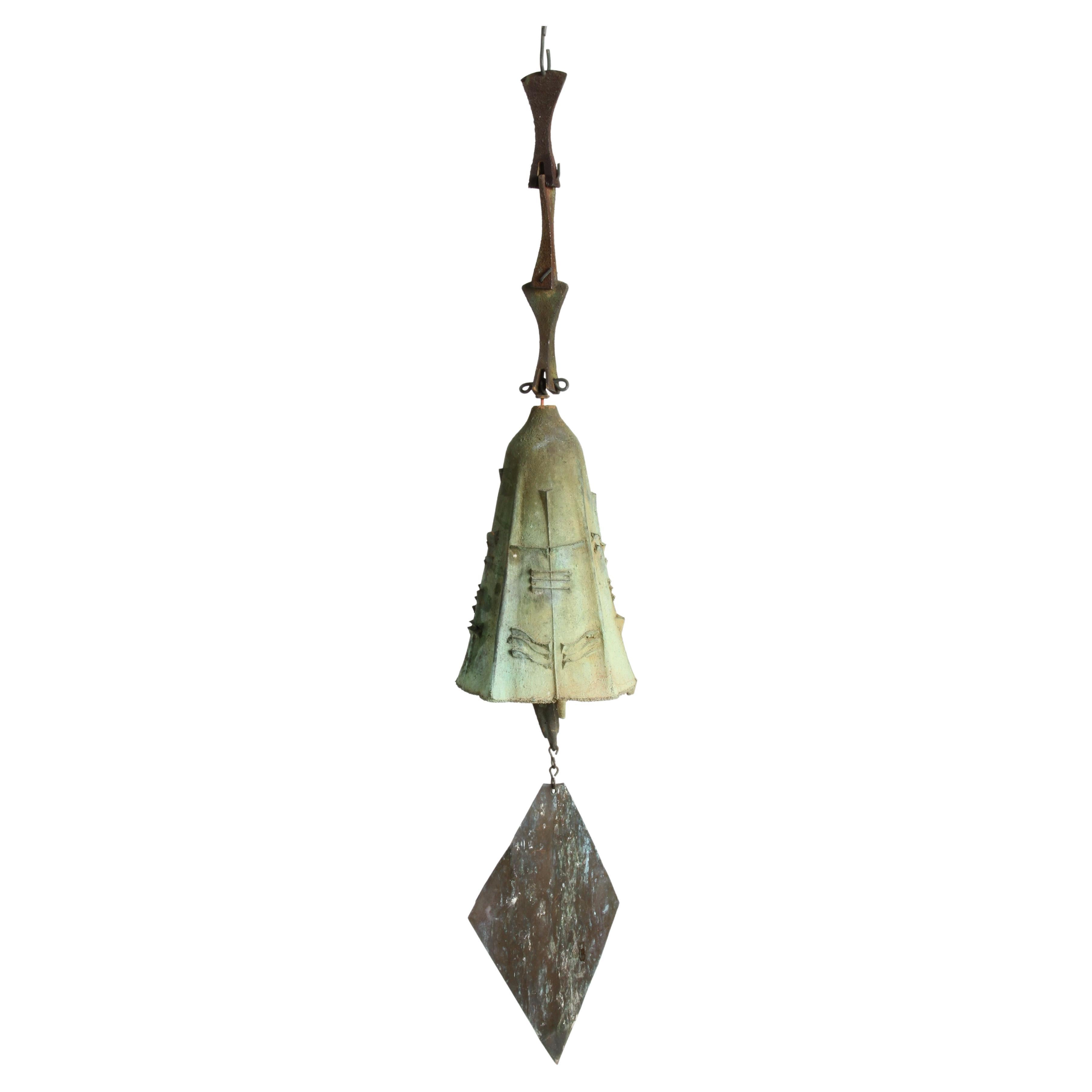 Early Large Scale Bronze Sculptural Wind Chime or Bell by Paolo Soleri - MCM For Sale