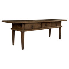 Early Large Spanish Console Table in Chestnut