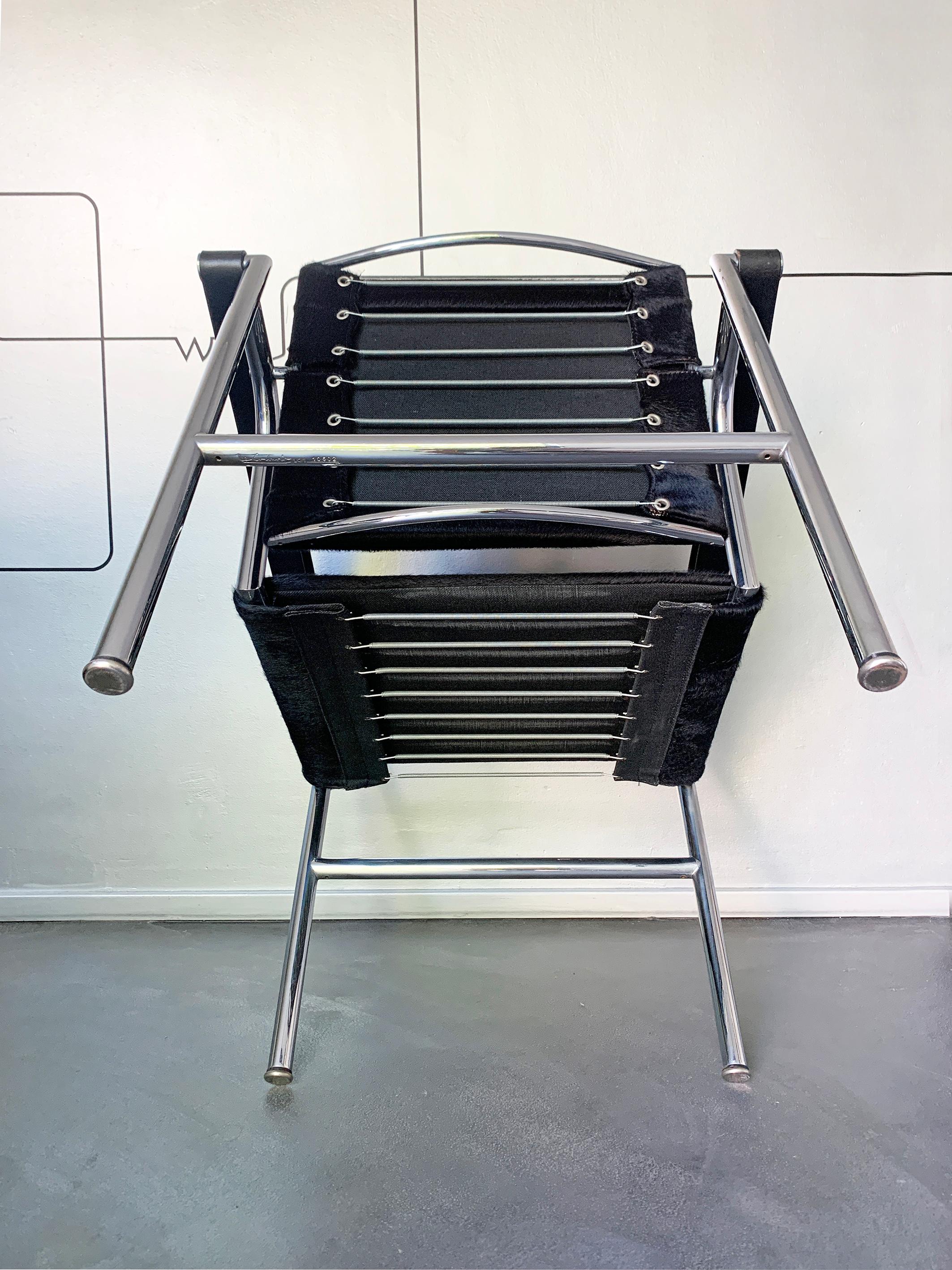 Early LC1 Chair by Le Corbusier, Jeanneret & Perriand, Cassina, 1960s For Sale 7