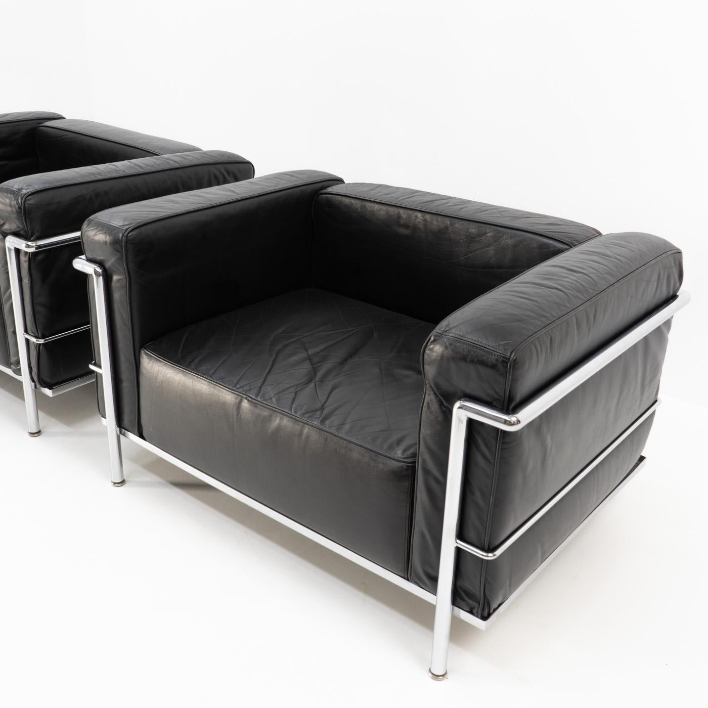 Early LC3 Lounge Chairs, Le Corbusier by Cassina, 1970s For Sale 1