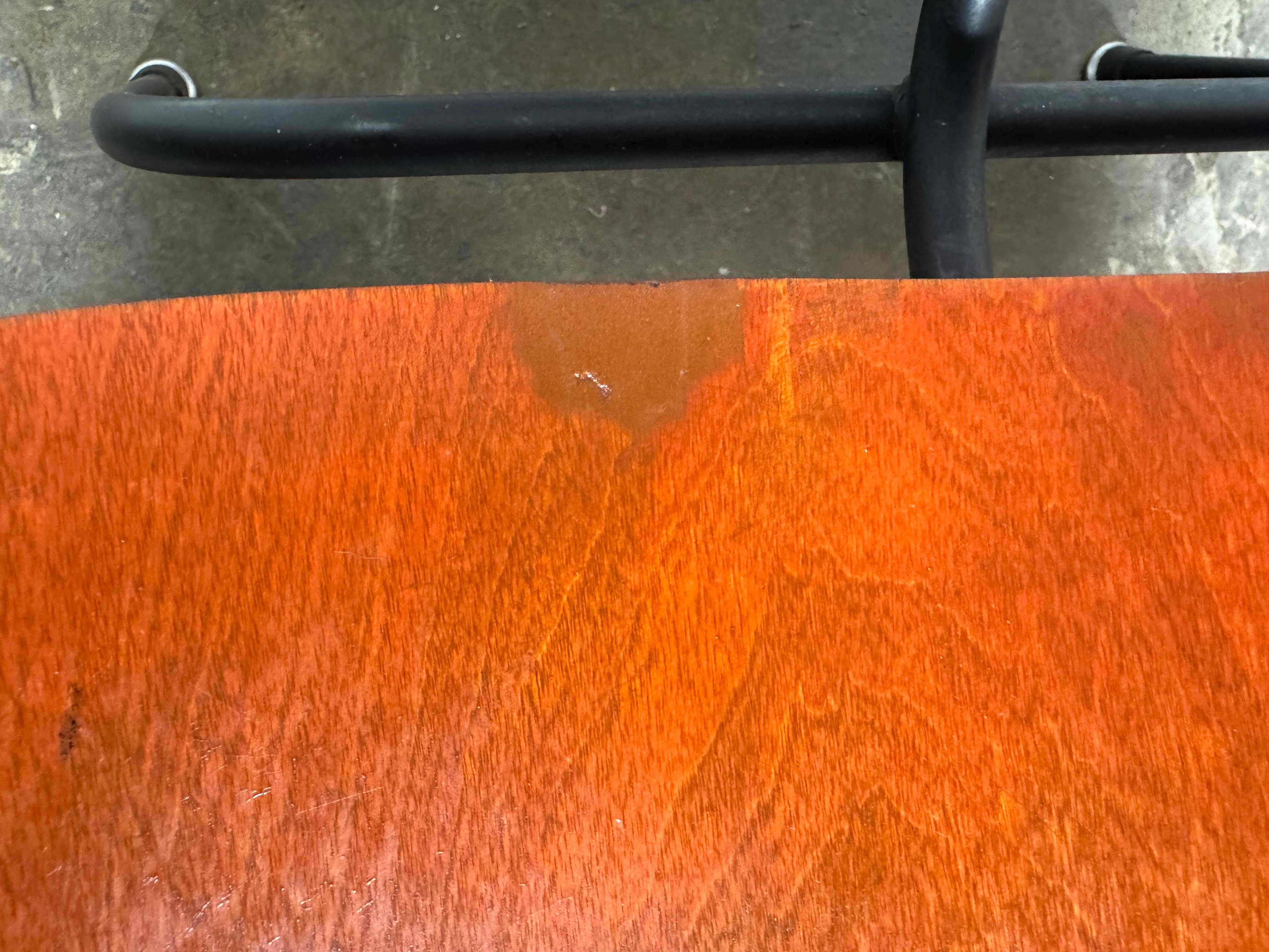 Early LCM Red Aniline Dyed by Charles Eames for Herman Miller In Good Condition For Sale In Buffalo, NY