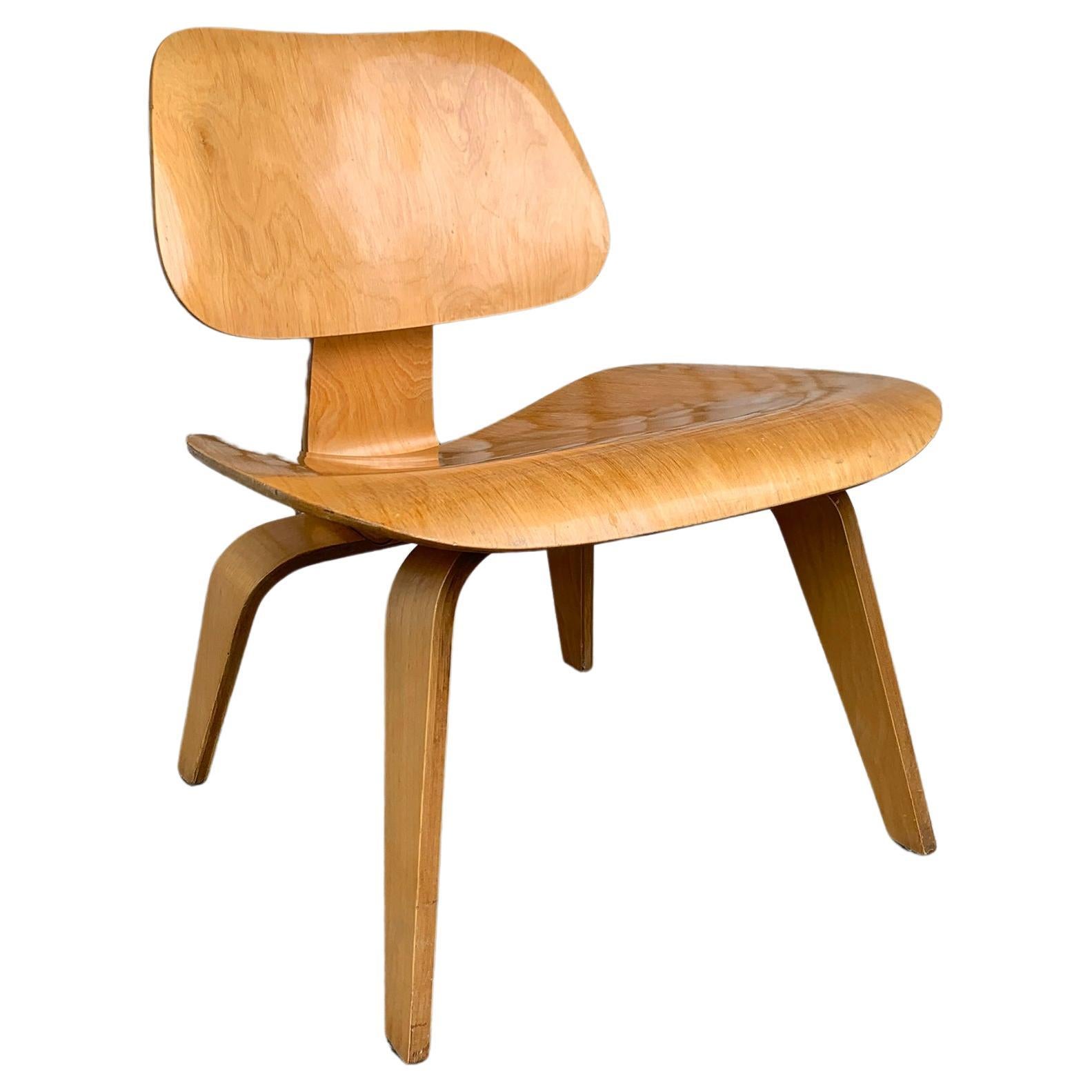 Early LCW Lounge Chair en bouleau par Charles and Ray Eames, Herman Miller, années 1950 en vente