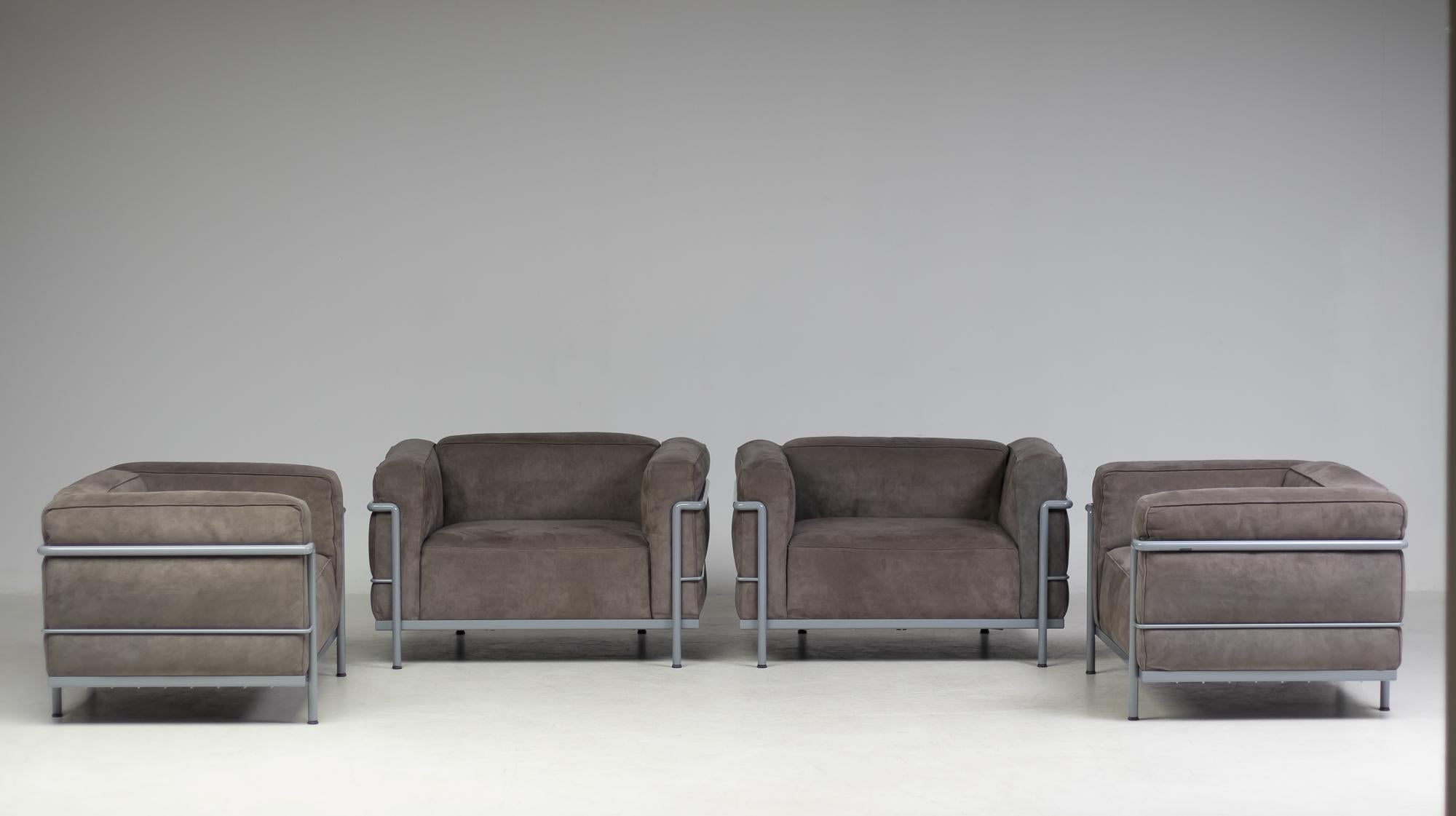 Early Limited Edition Matching Le Corbusier LC3 and LC2 Set by Cassina 2