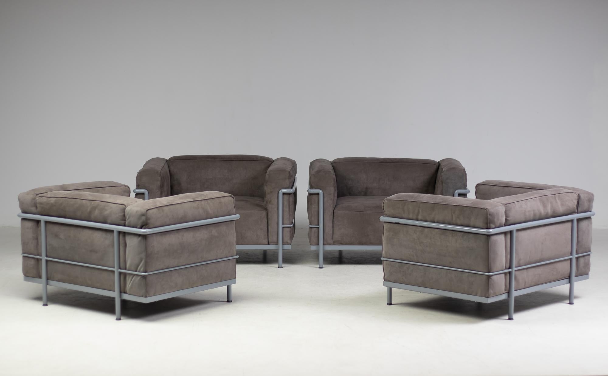 Early Limited Edition Matching Le Corbusier LC3 and LC2 Set by Cassina 6
