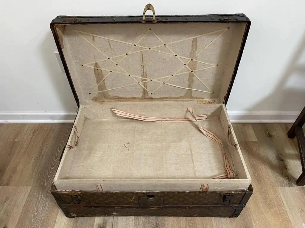 French Early Louis Vuitton Steamer Trunk, C. 1910 For Sale