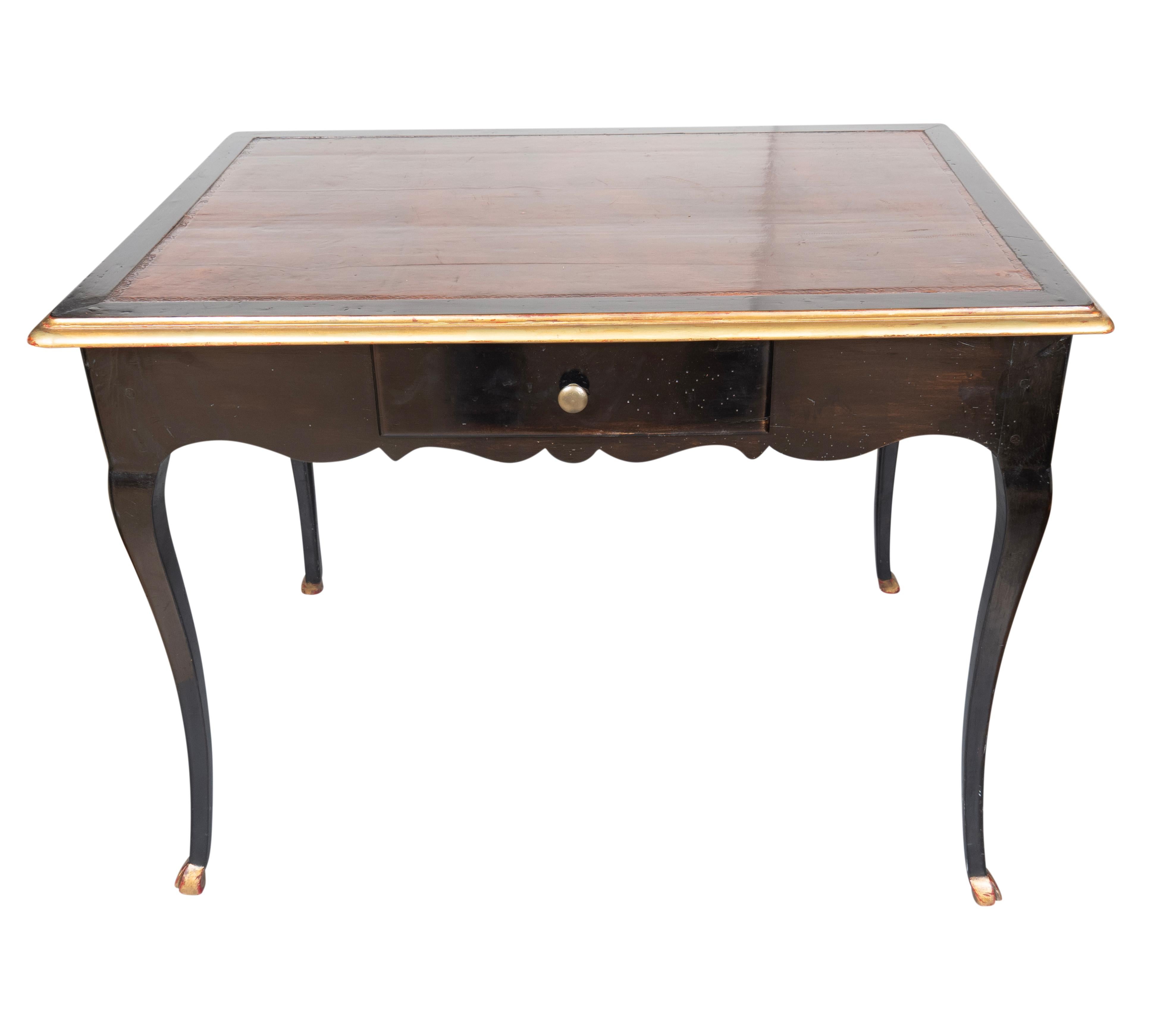 French Early Louis XV Ebonized Writing Table For Sale