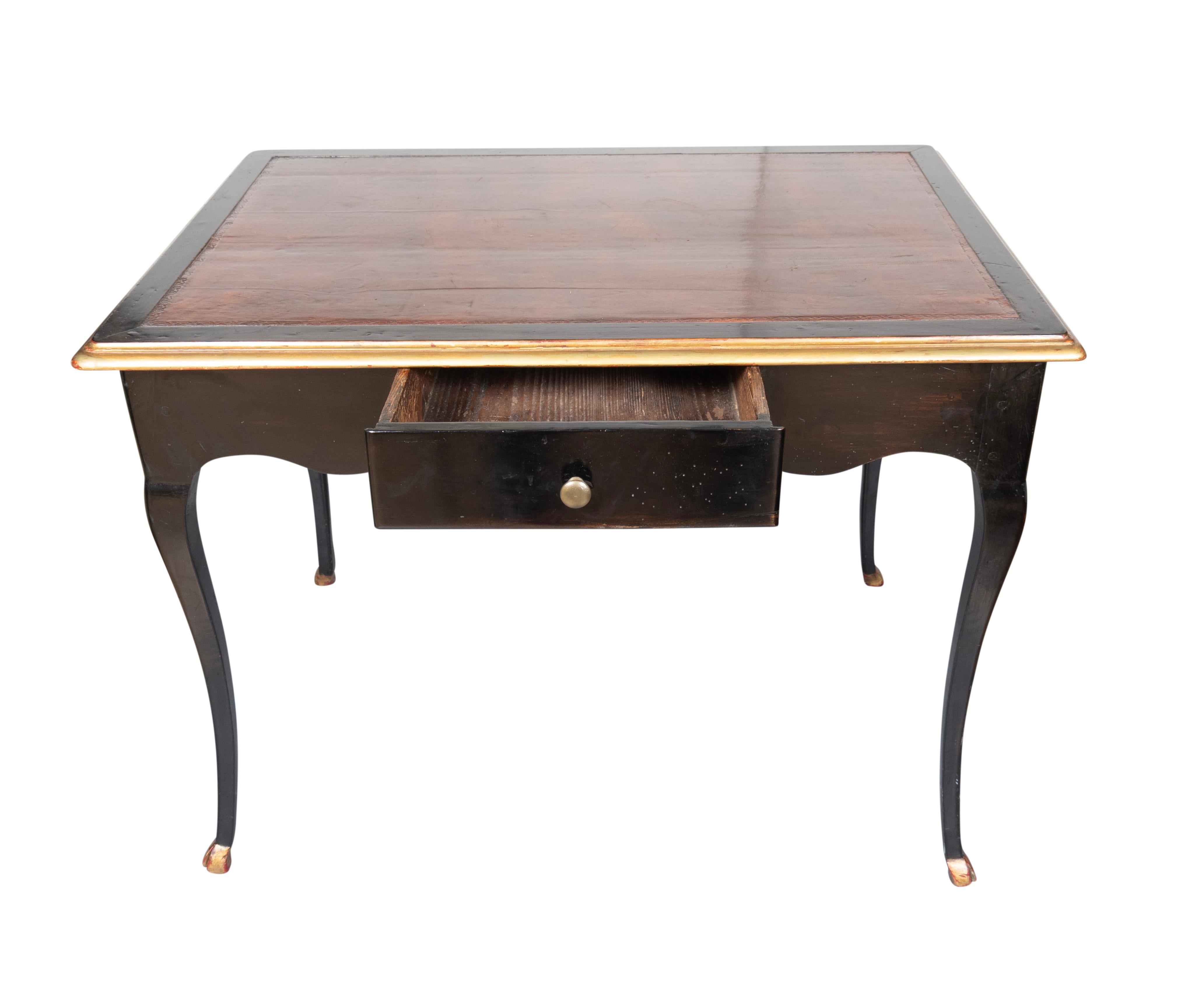 Early Louis XV Ebonized Writing Table In Good Condition For Sale In Essex, MA