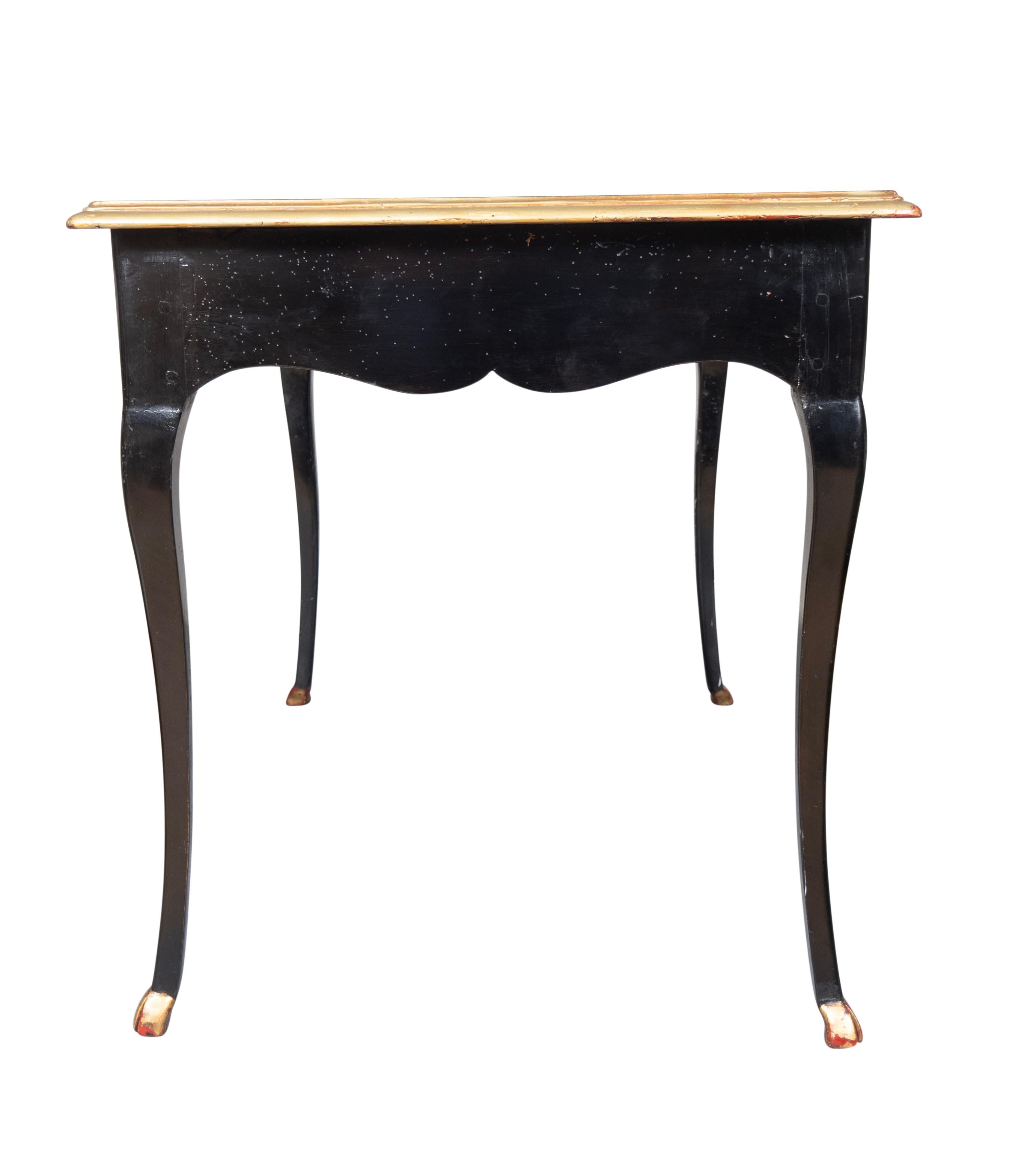 Mid-18th Century Early Louis XV Ebonized Writing Table For Sale
