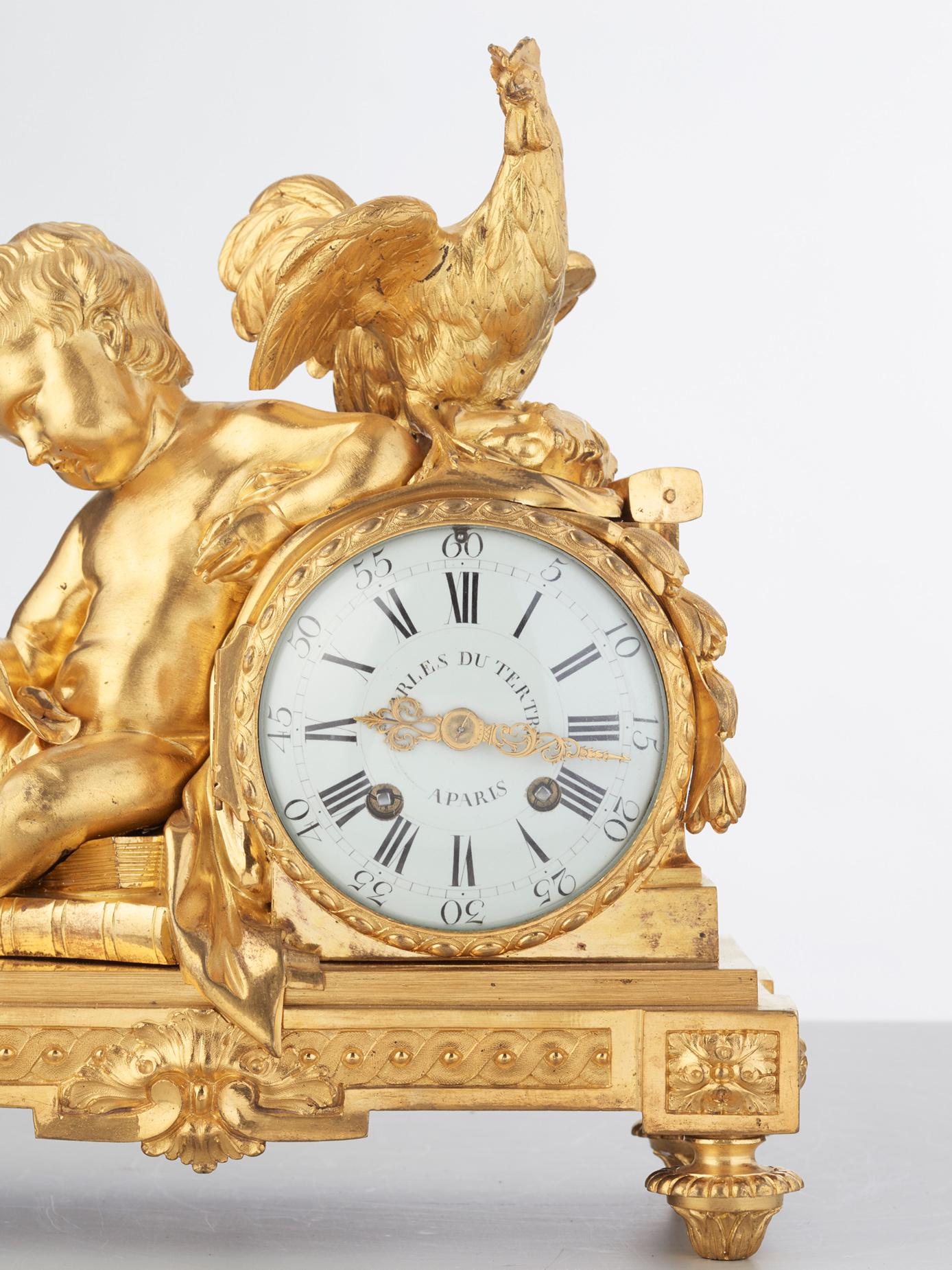 French Early Louis XVI pendule  For Sale