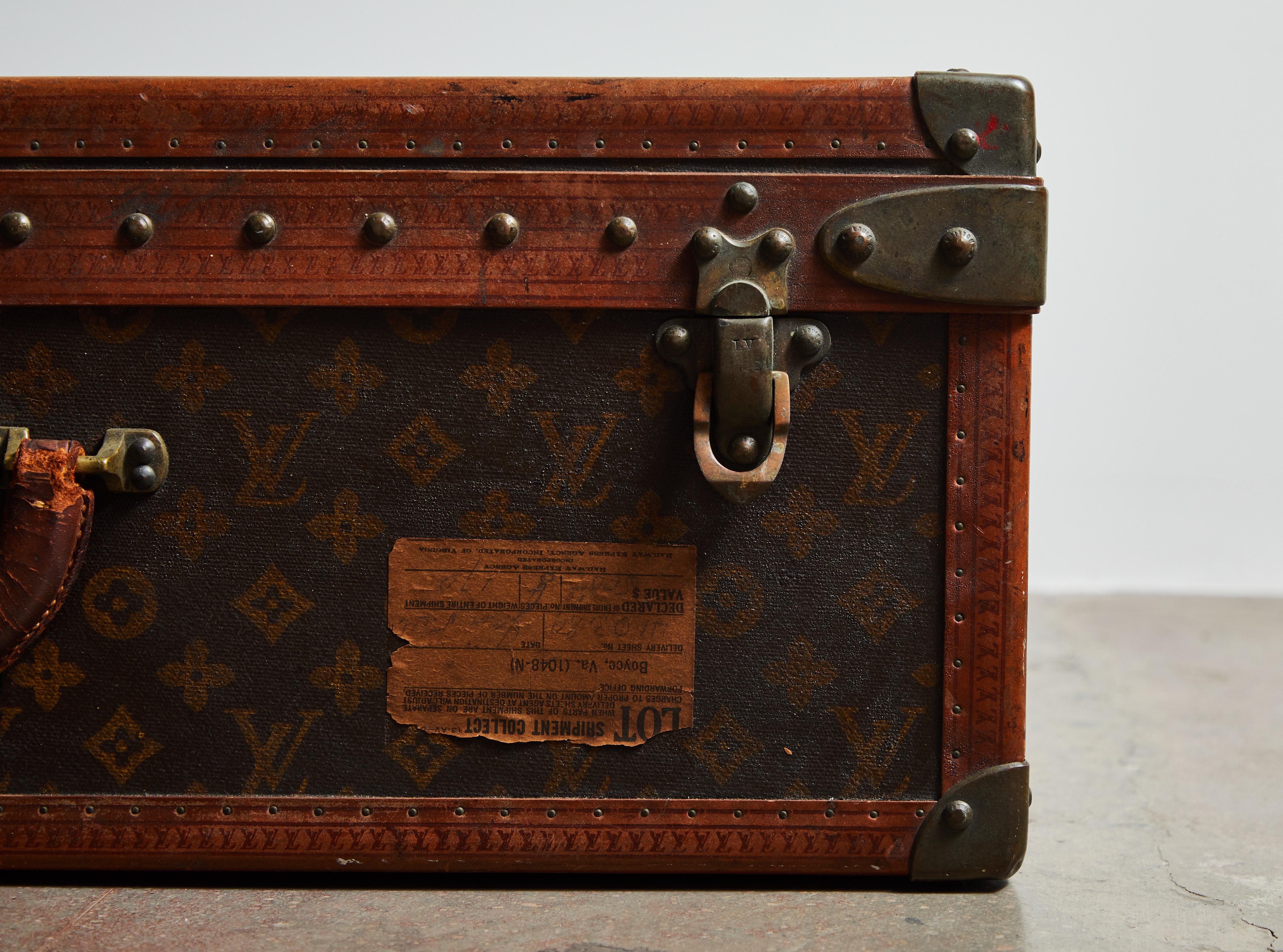 French Early LV Monogram Suitcase by Louis Vuitton