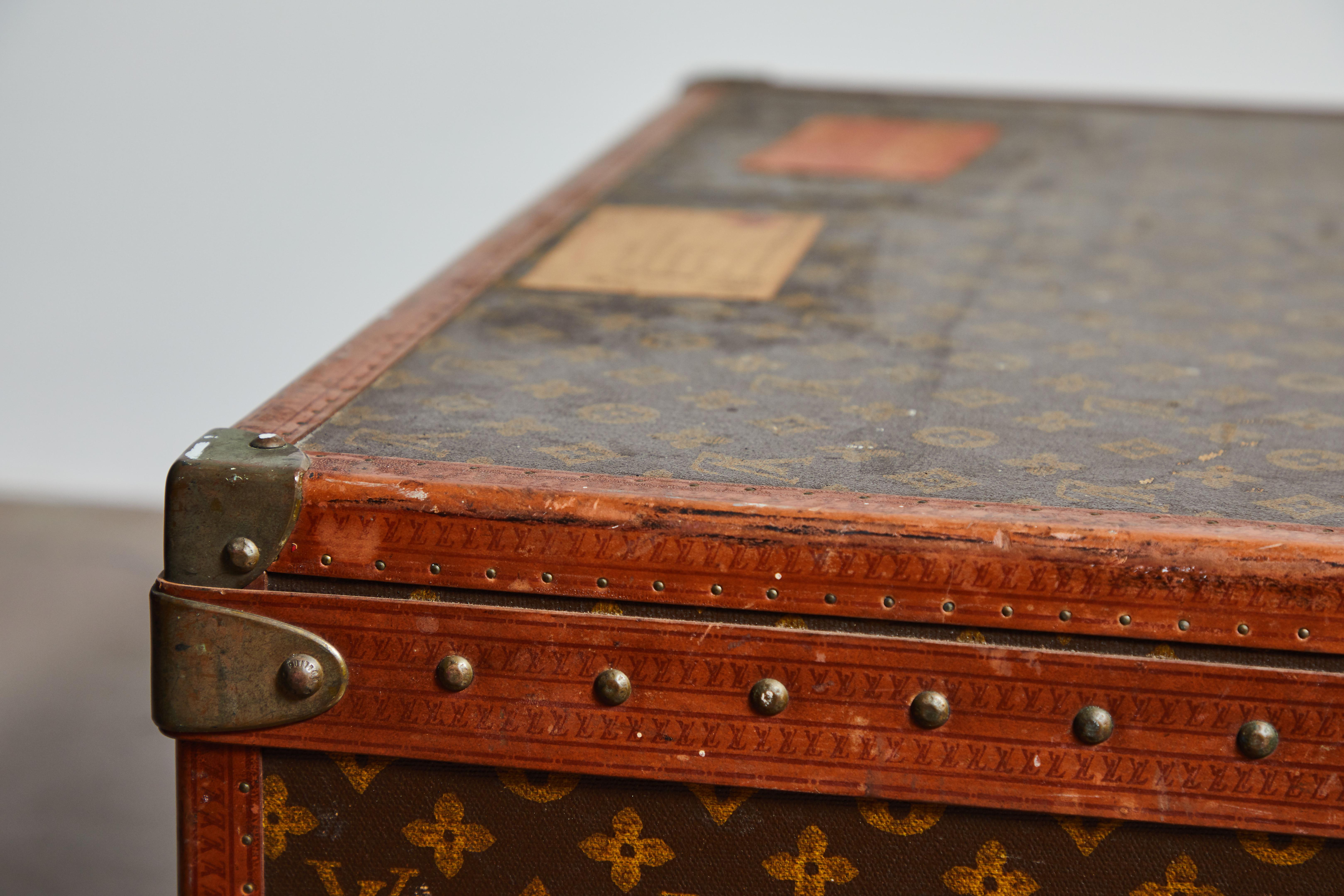 Mid-20th Century Early LV Monogram Suitcase by Louis Vuitton
