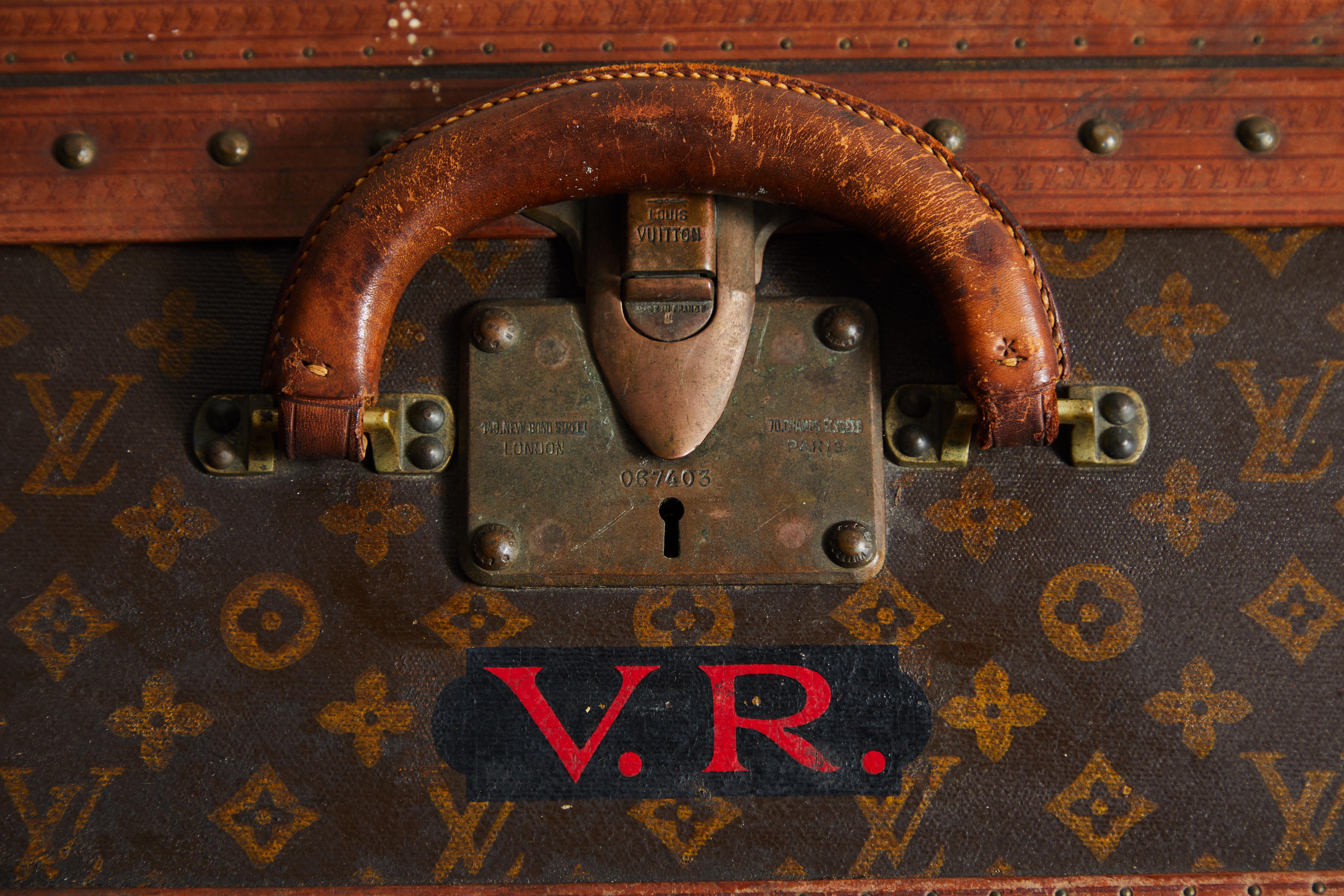 Brass Early LV Monogram Suitcase by Louis Vuitton