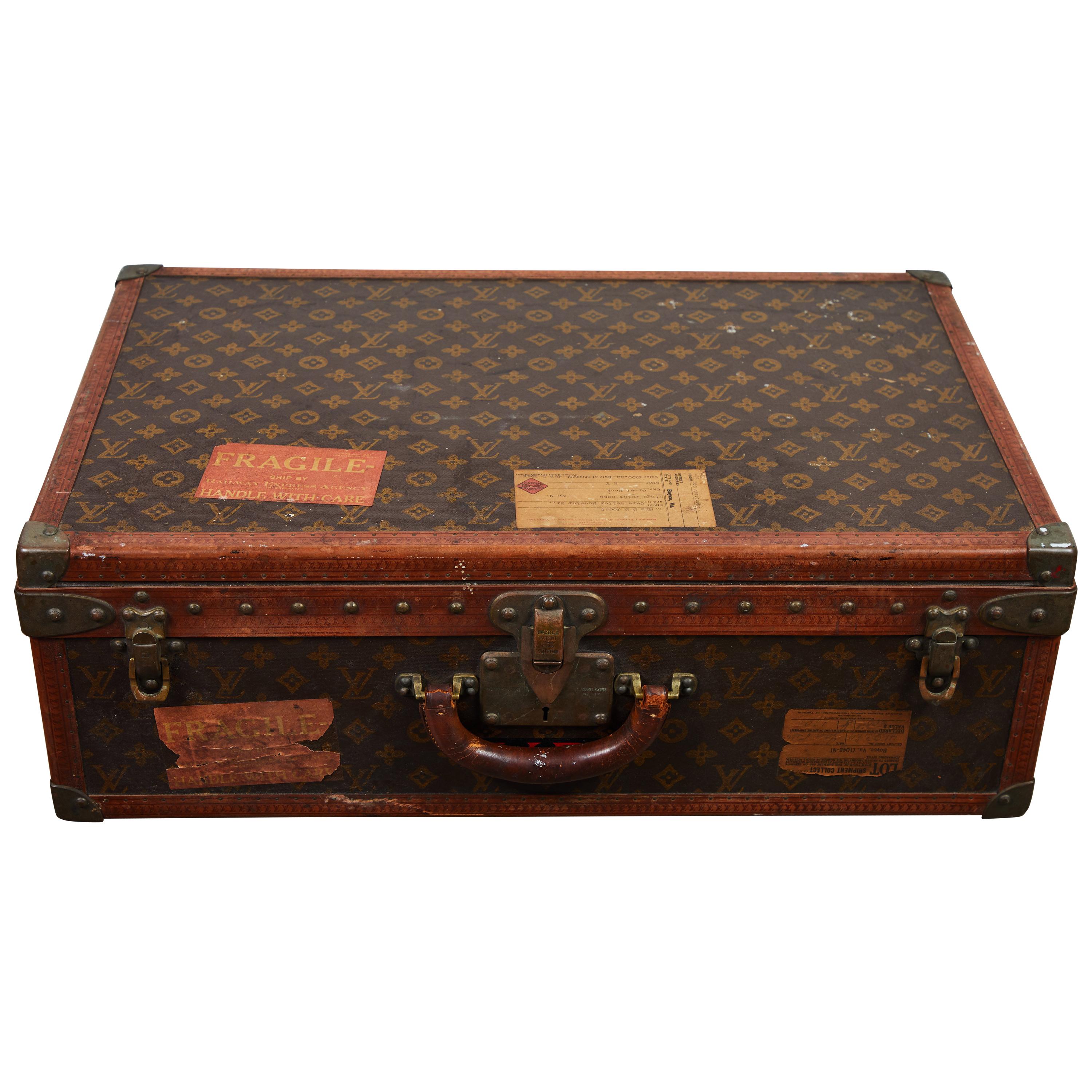 Early LV Monogram Suitcase by Louis Vuitton