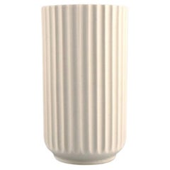 Vintage Early Lyngby Porcelain Vase with Fluted Body, Dated 1936-1940