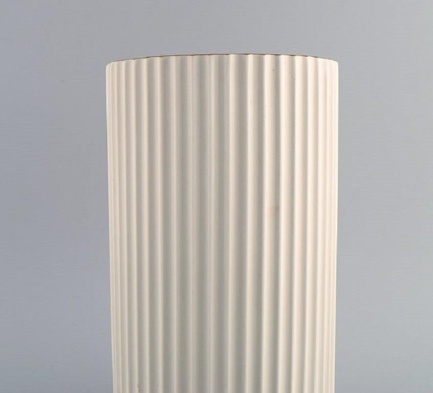 Early Lyngby Porcelain Vase with Gold Decoration, Dated 1936-1940 In Excellent Condition In Copenhagen, DK